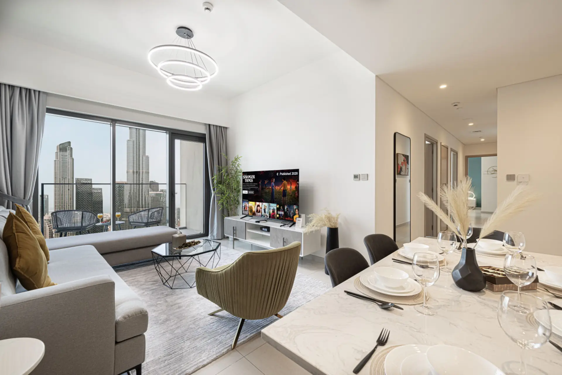 Modern Entertainment Amenities in the Living Area