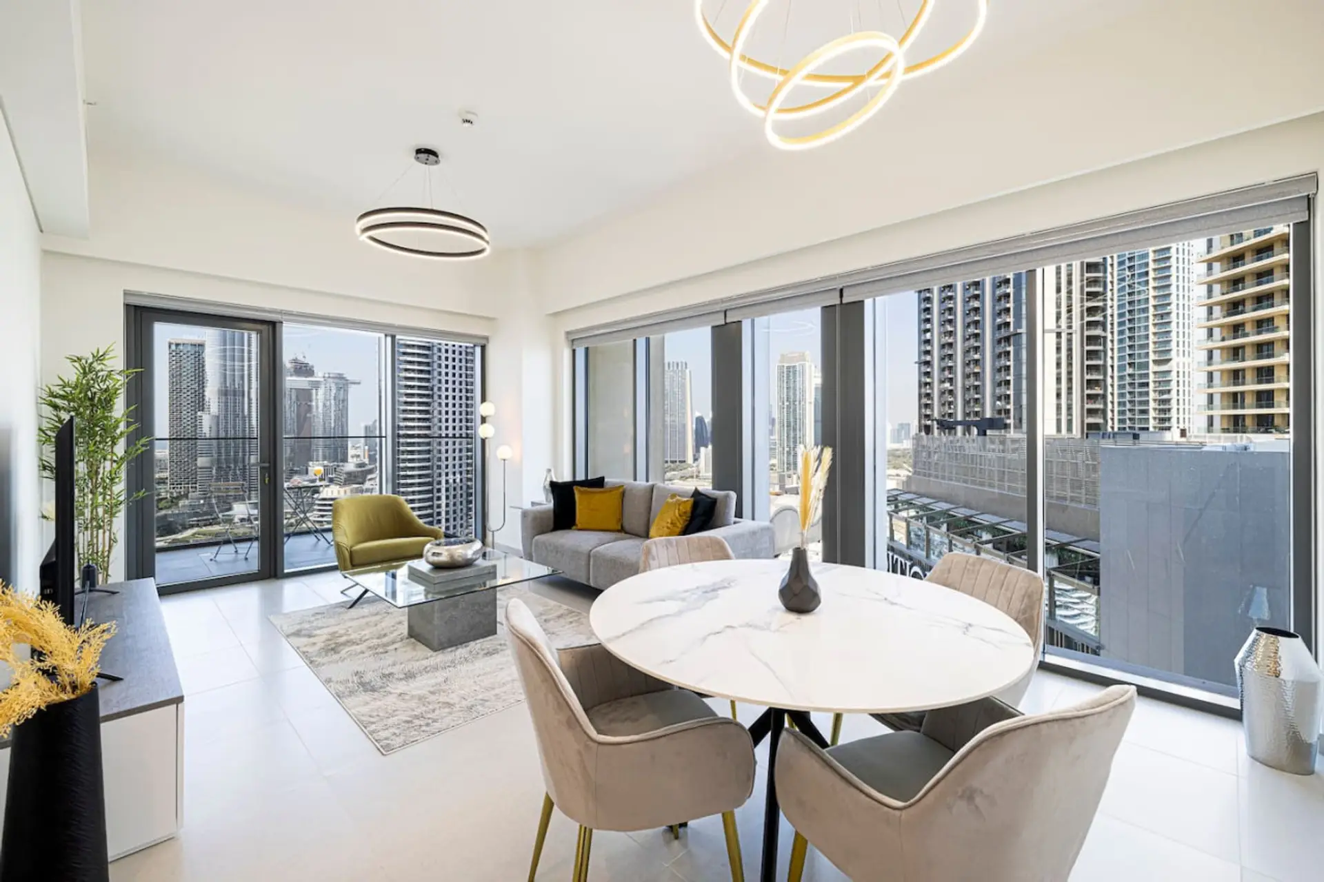 Spacious living area with natural light