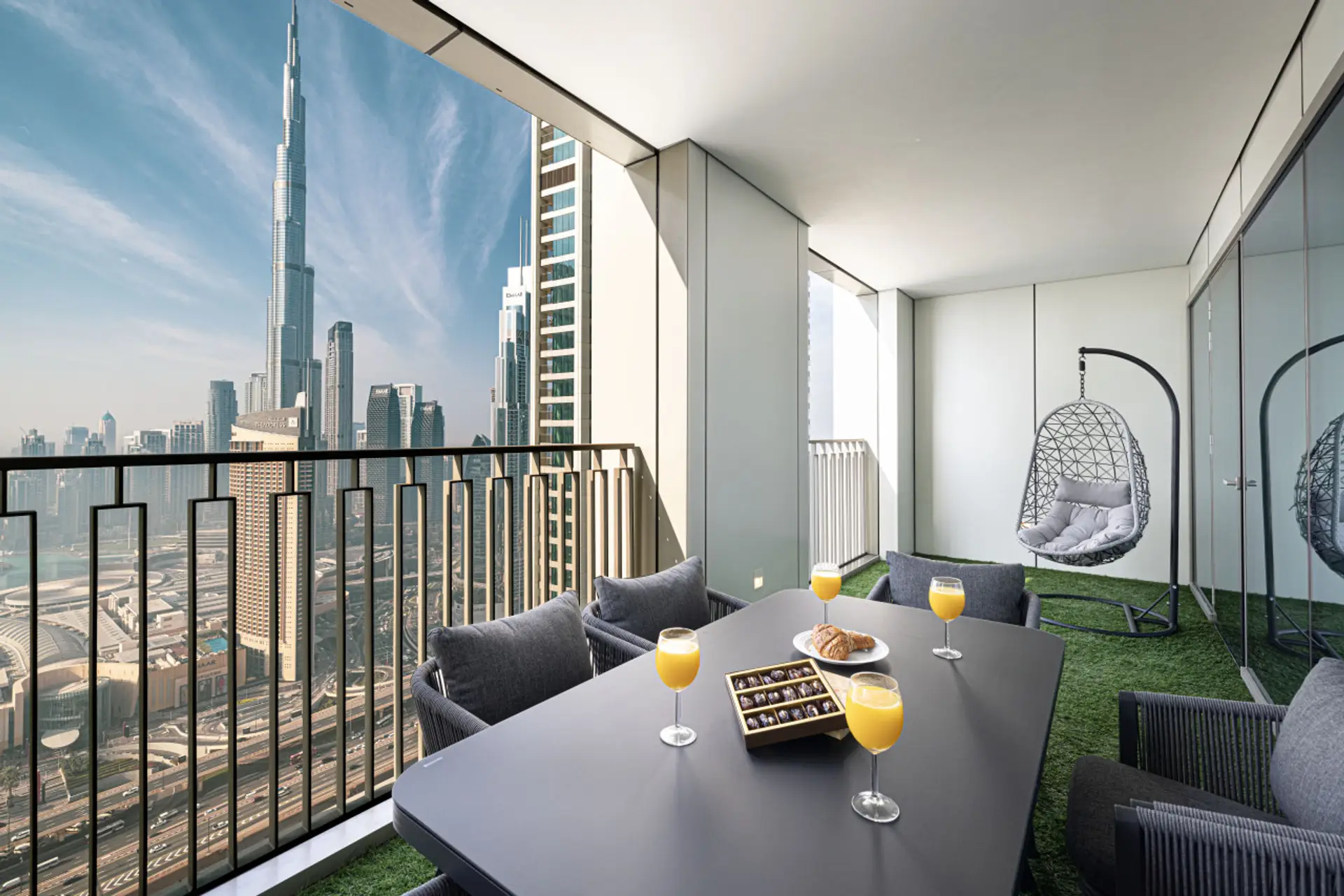 Stunning Burj Khalifa View from Balcony
