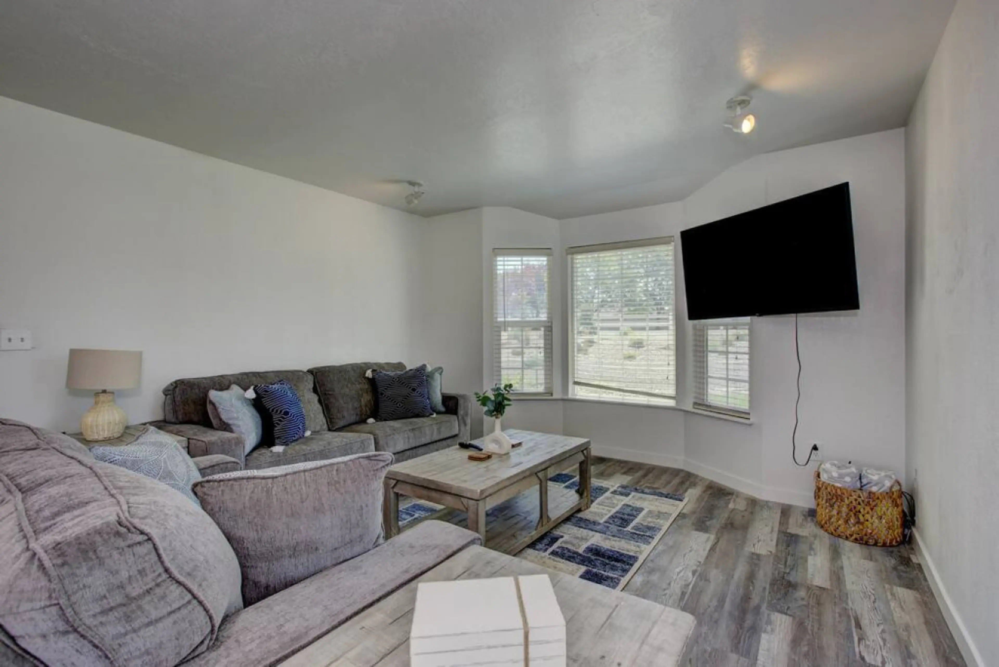 Spacious Living room with new couches and Tv