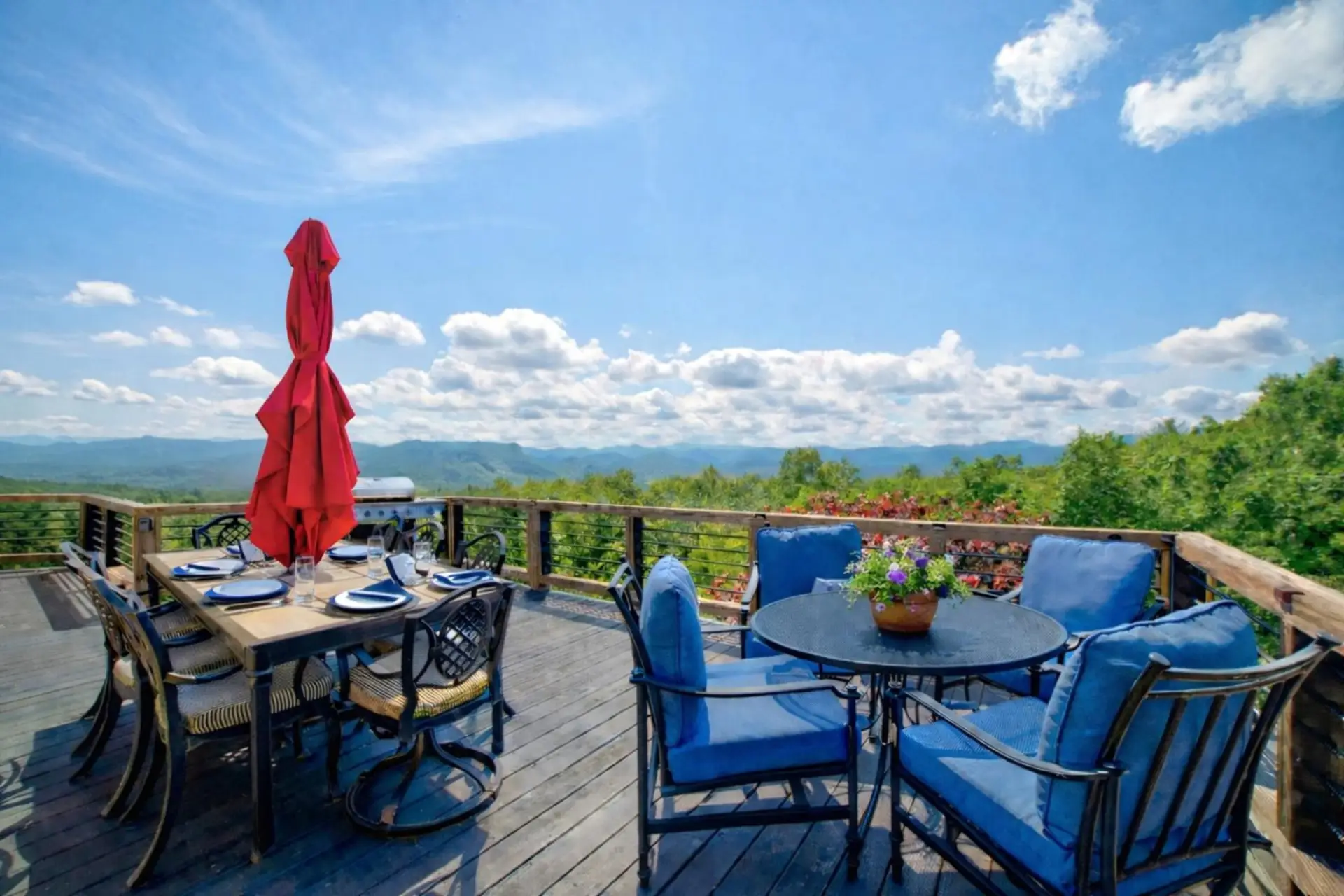 Coffee, cocktails, mountains, and a view that never gets old