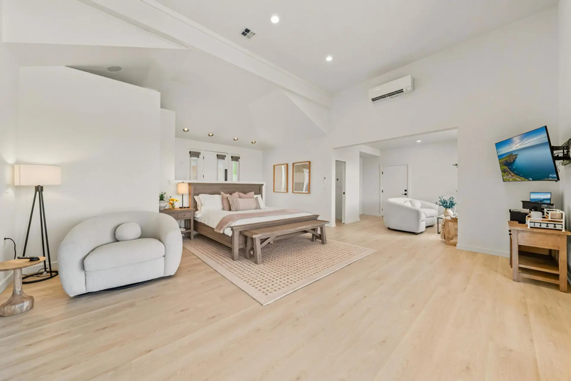 Spacious living in Eleanor's suite.