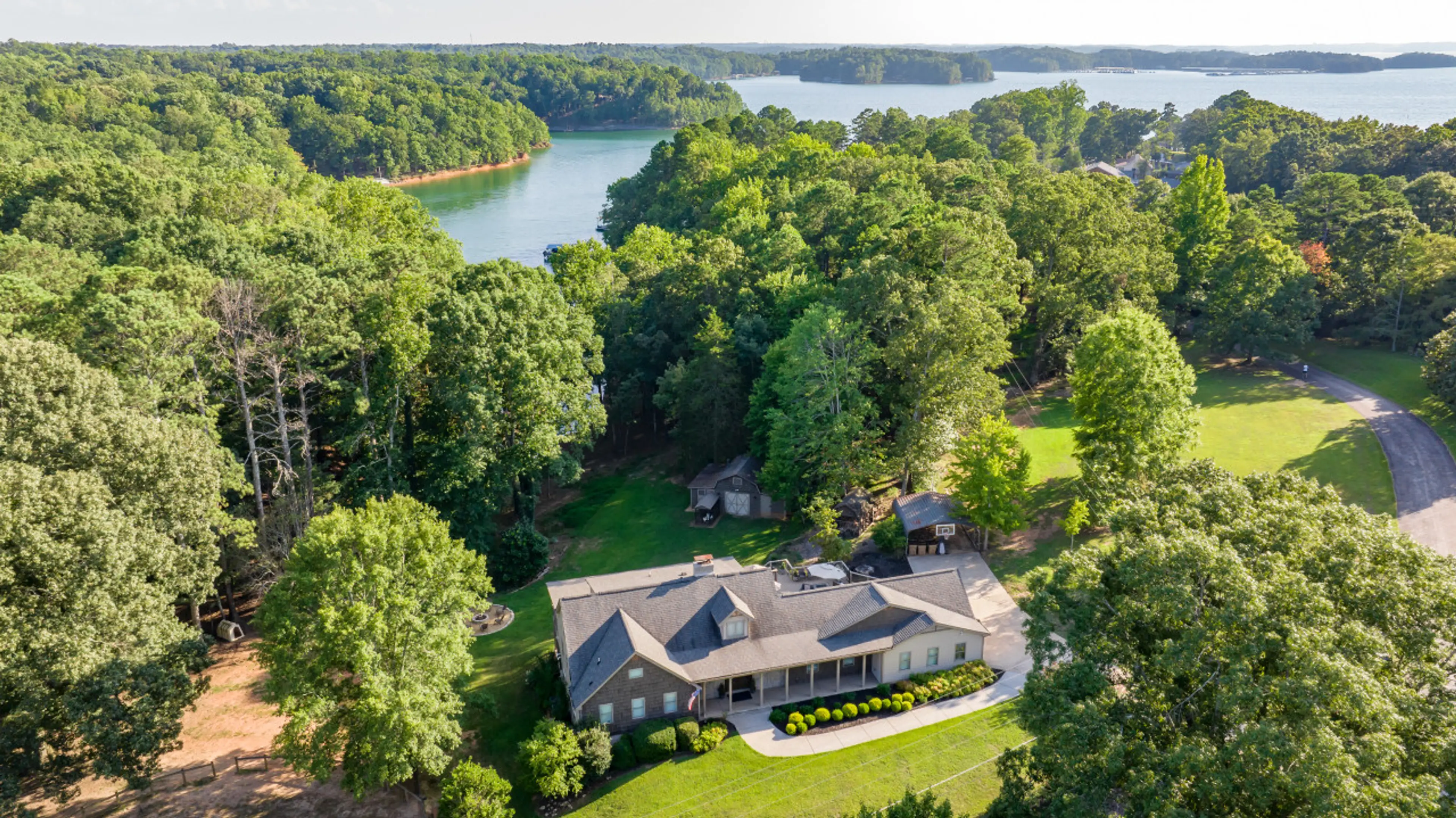 This stunning home is perfectly situated on a beautiful lot, just a short walk from the peaceful lake!