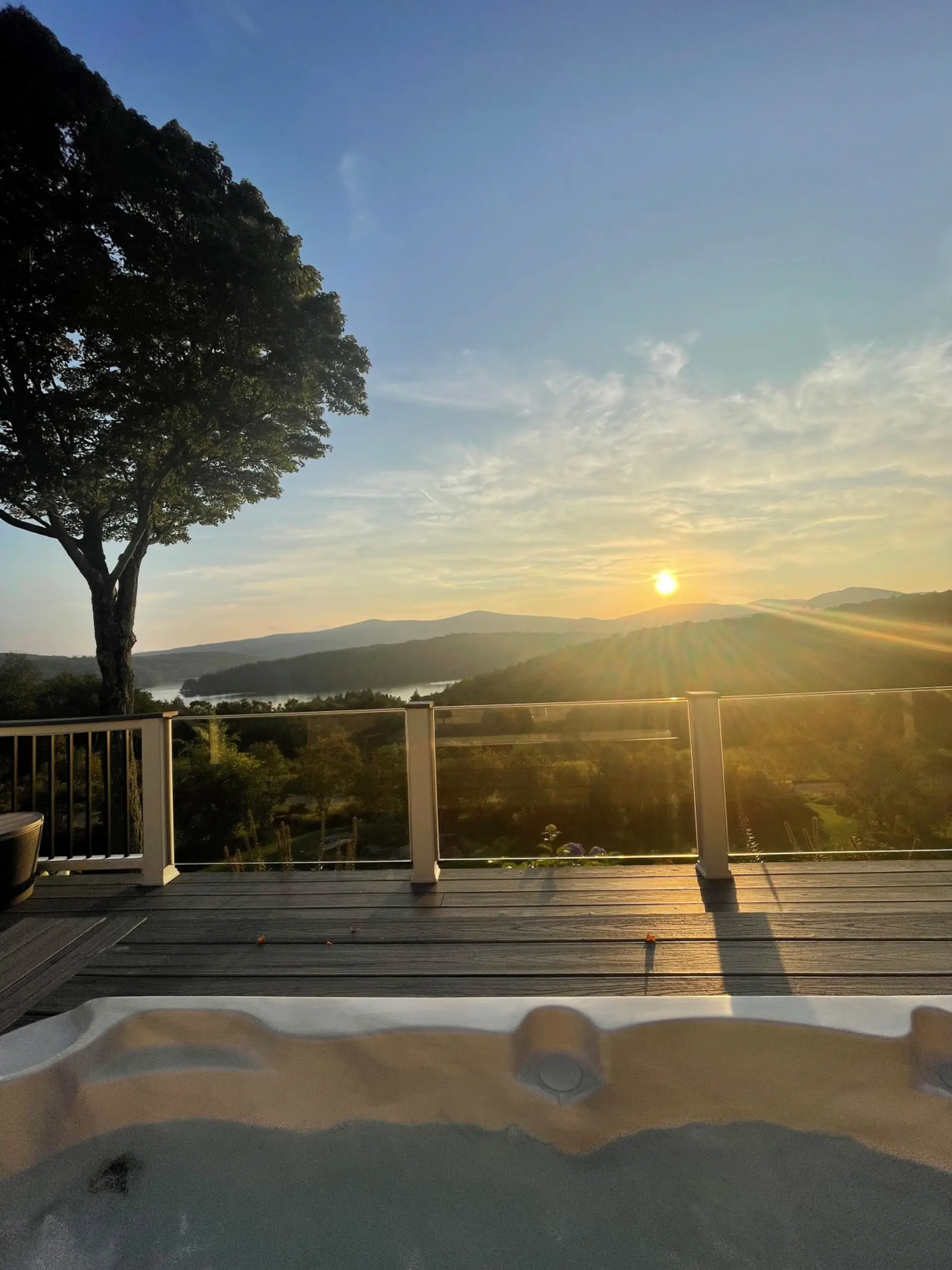 Amazing sunsets from Deck and Hot tub