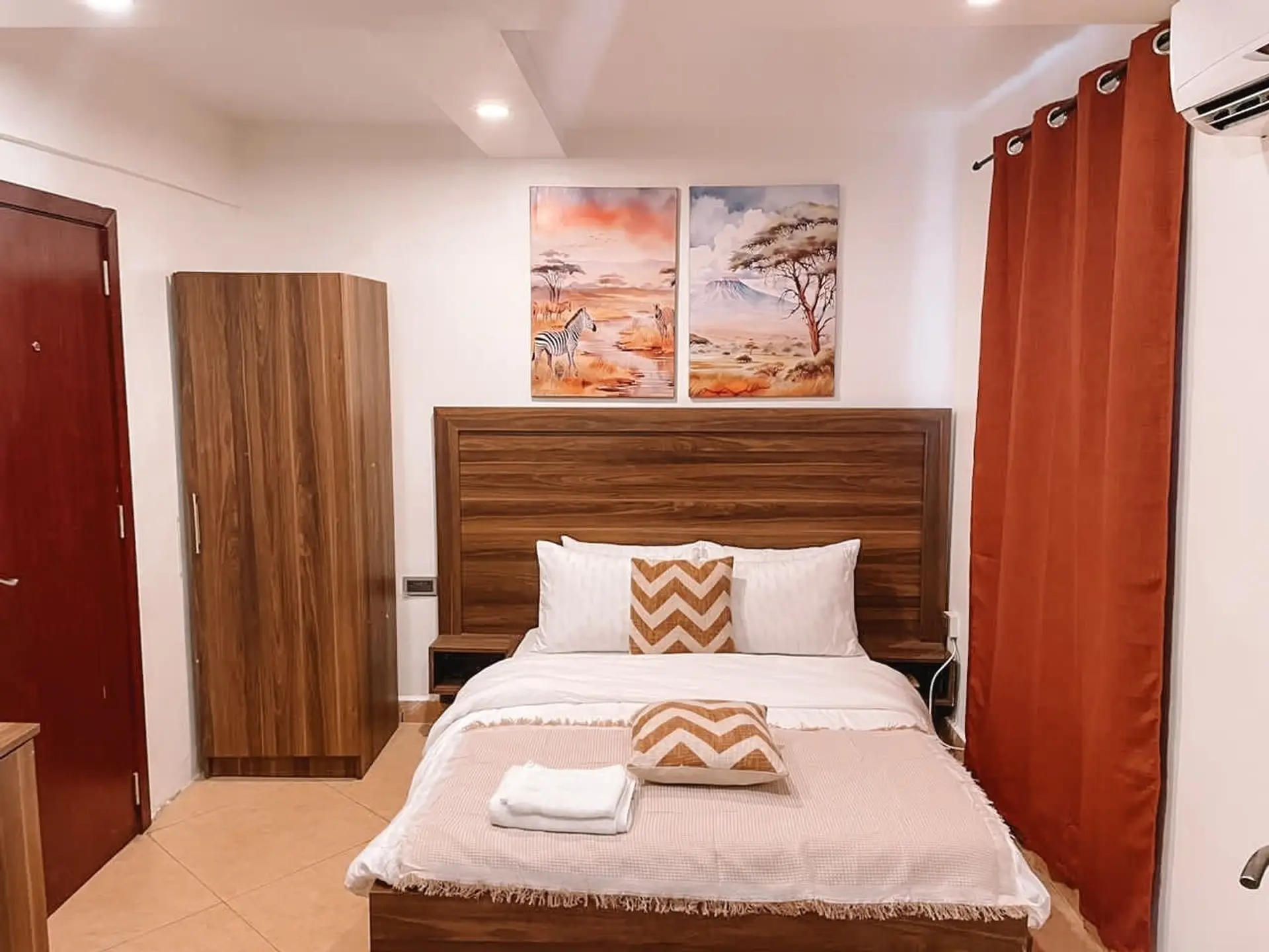 Sky Suites guest room in Osu, Accra