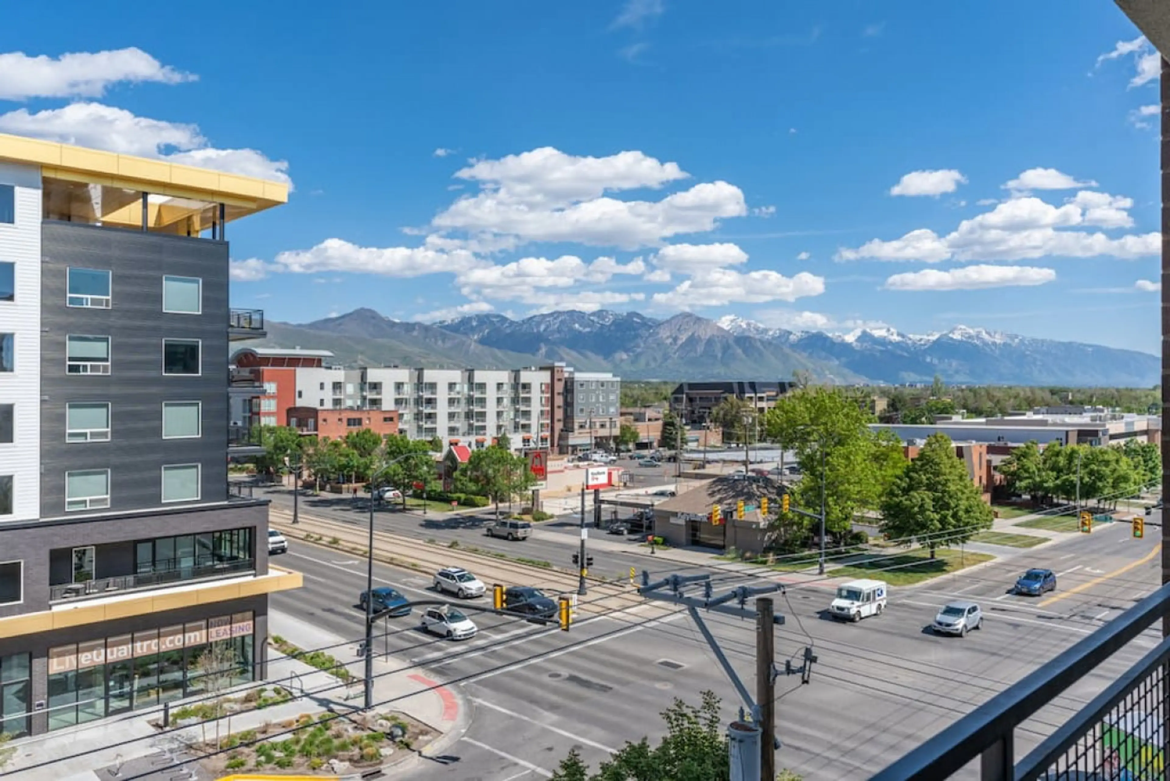 View southeast of the spectacular Wasatch front