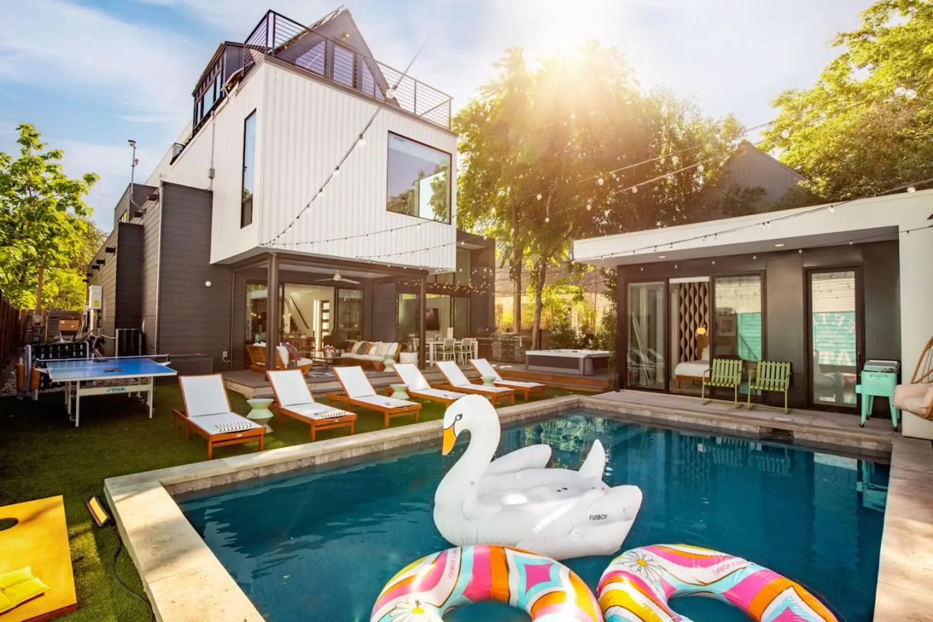 Backyard w/pool and Casita.