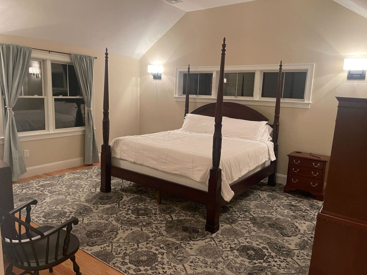 King bed with luxurious linens and plenty of space to unwind