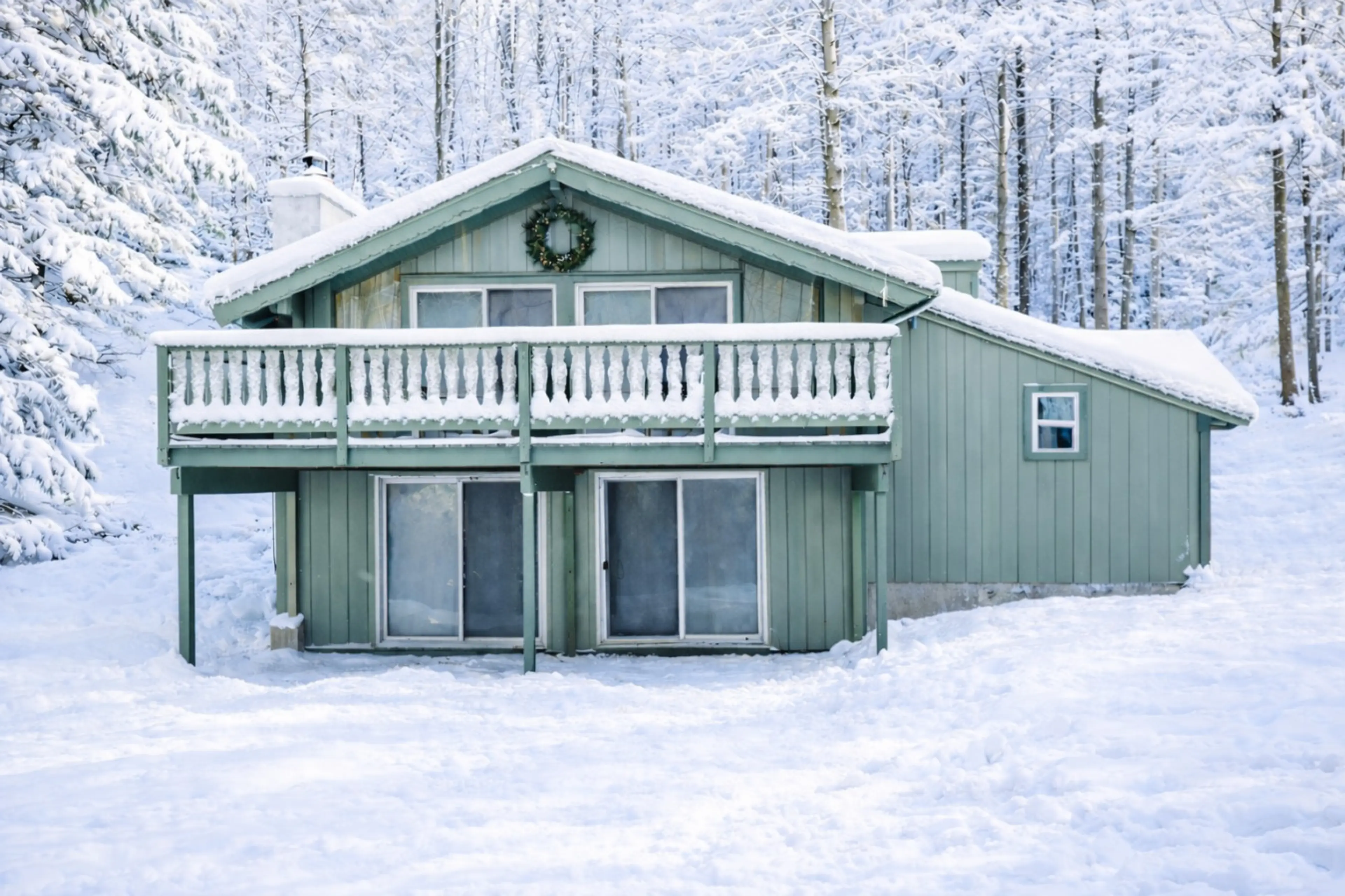 We are right next to Bear Peak and the house looks beautifully with all the snow