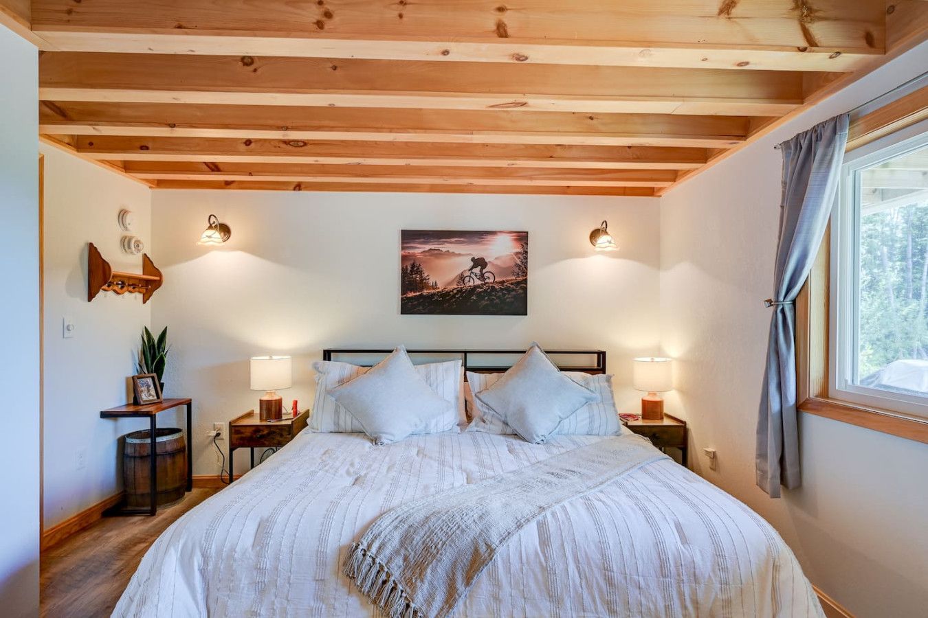 King bed on the lower level
