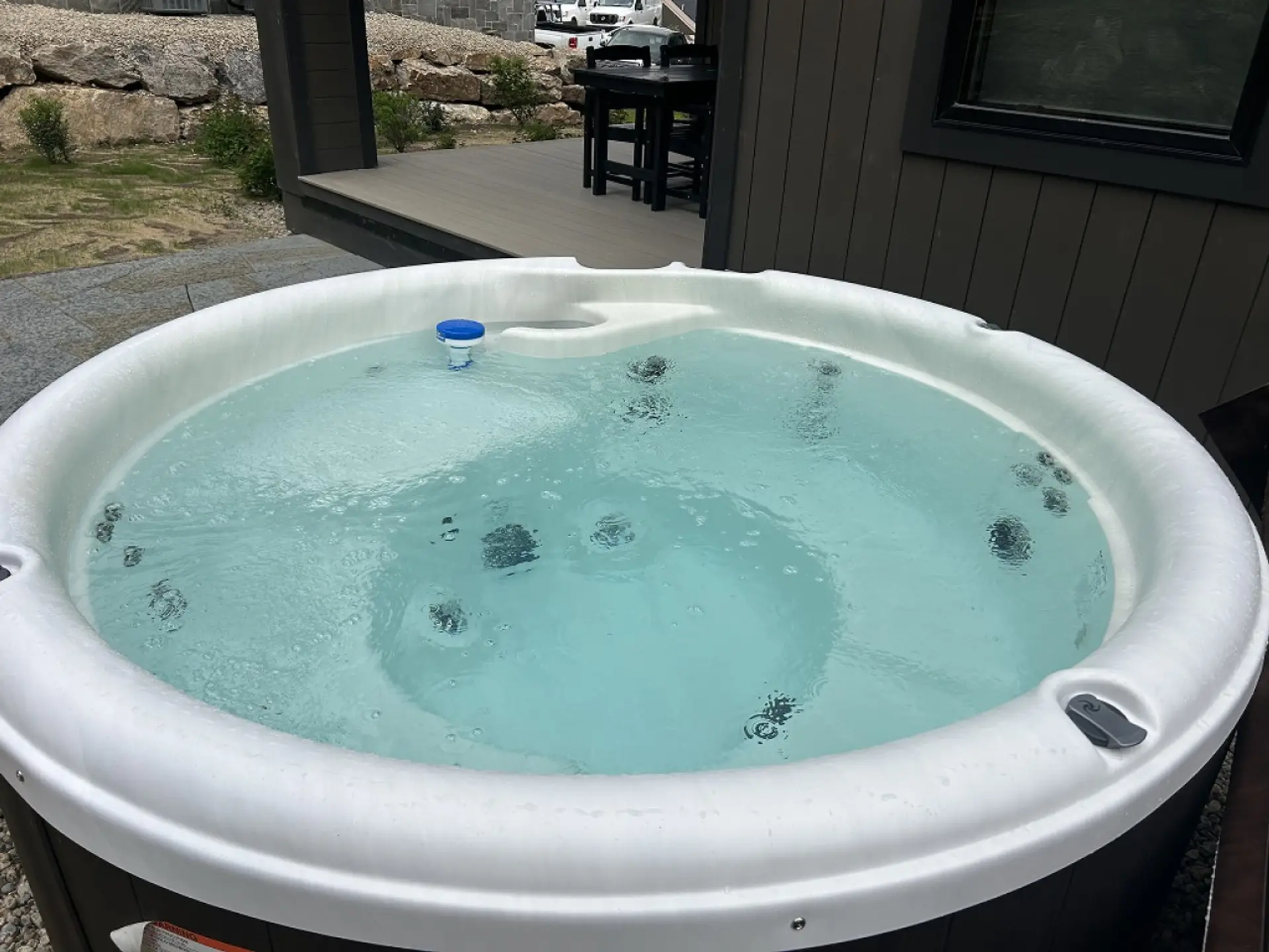 Our hot tub was just delivered and ready for use! :)