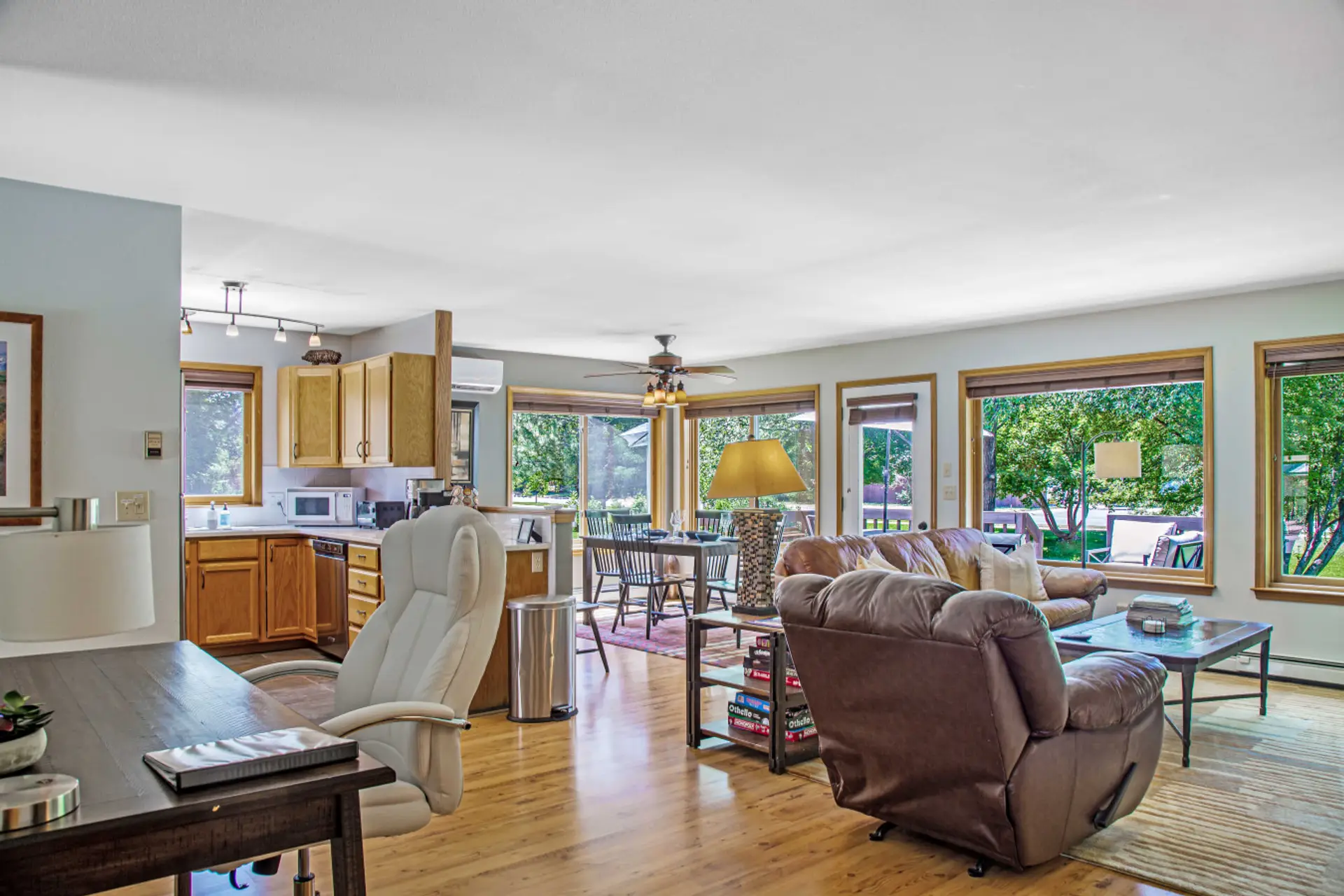 Open floor plan - Office desk/chair in foreground