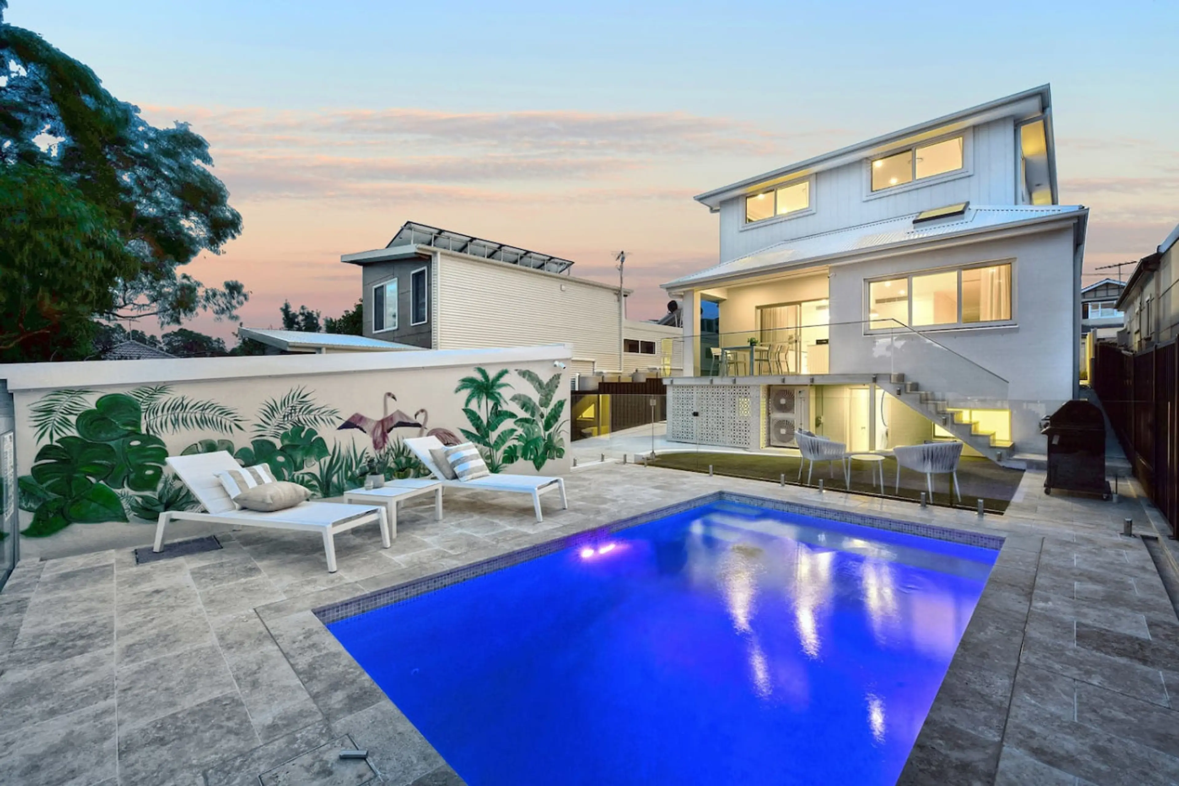 Private outdoor pool and patio