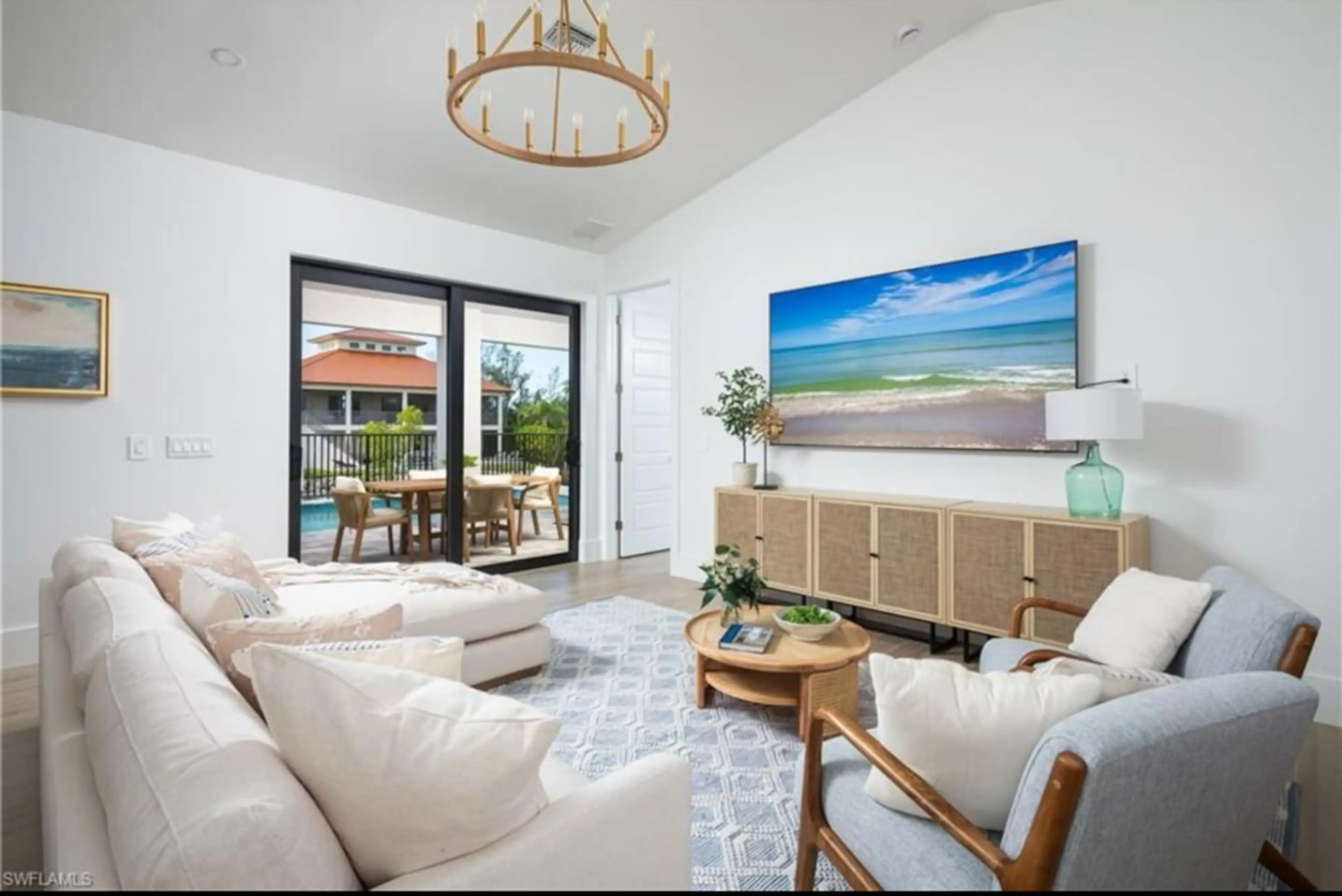 Kick back after beach days—your cozy, coastal living room awaits