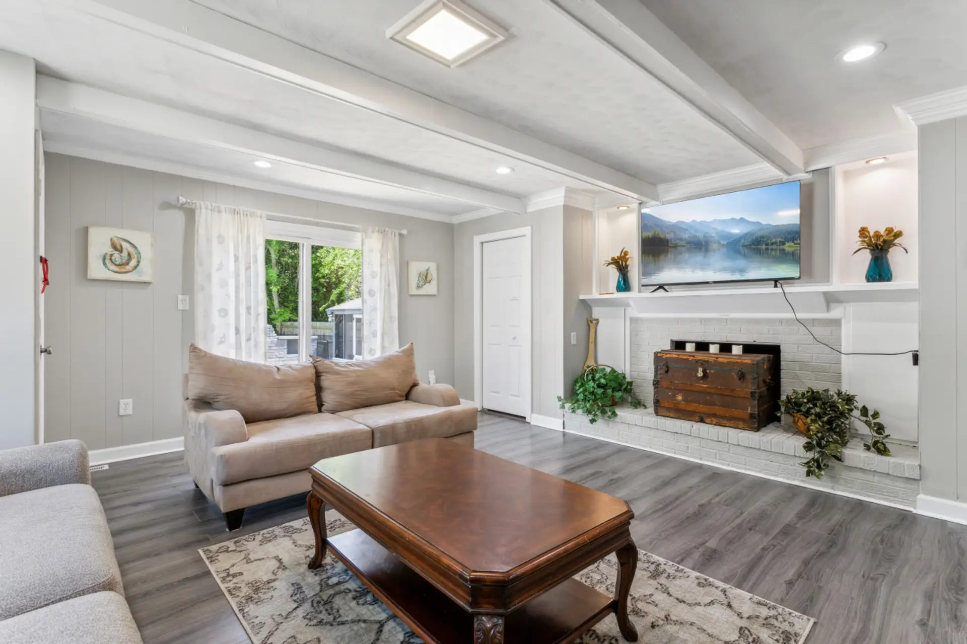 Experience ultimate relaxation in our living room- the perfect space to unwind after a day of exploring!