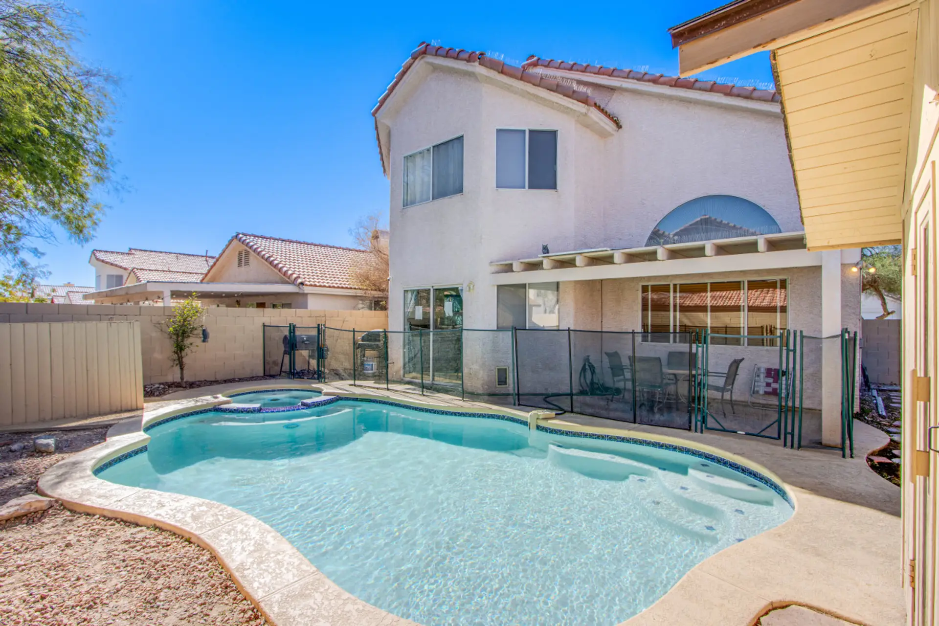 Dive into relaxation with a private pool.