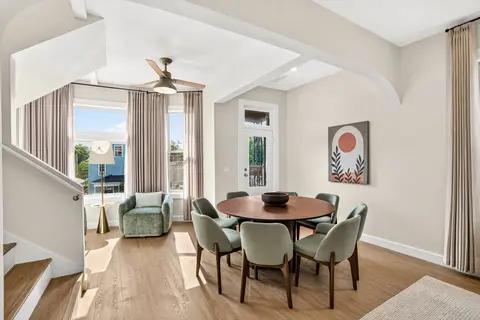 Sun-filled dining and sitting area