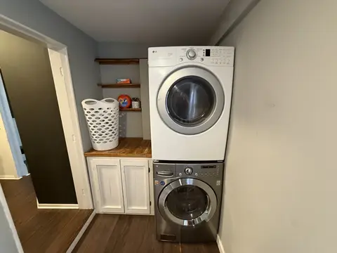 Stacked washer and dryer