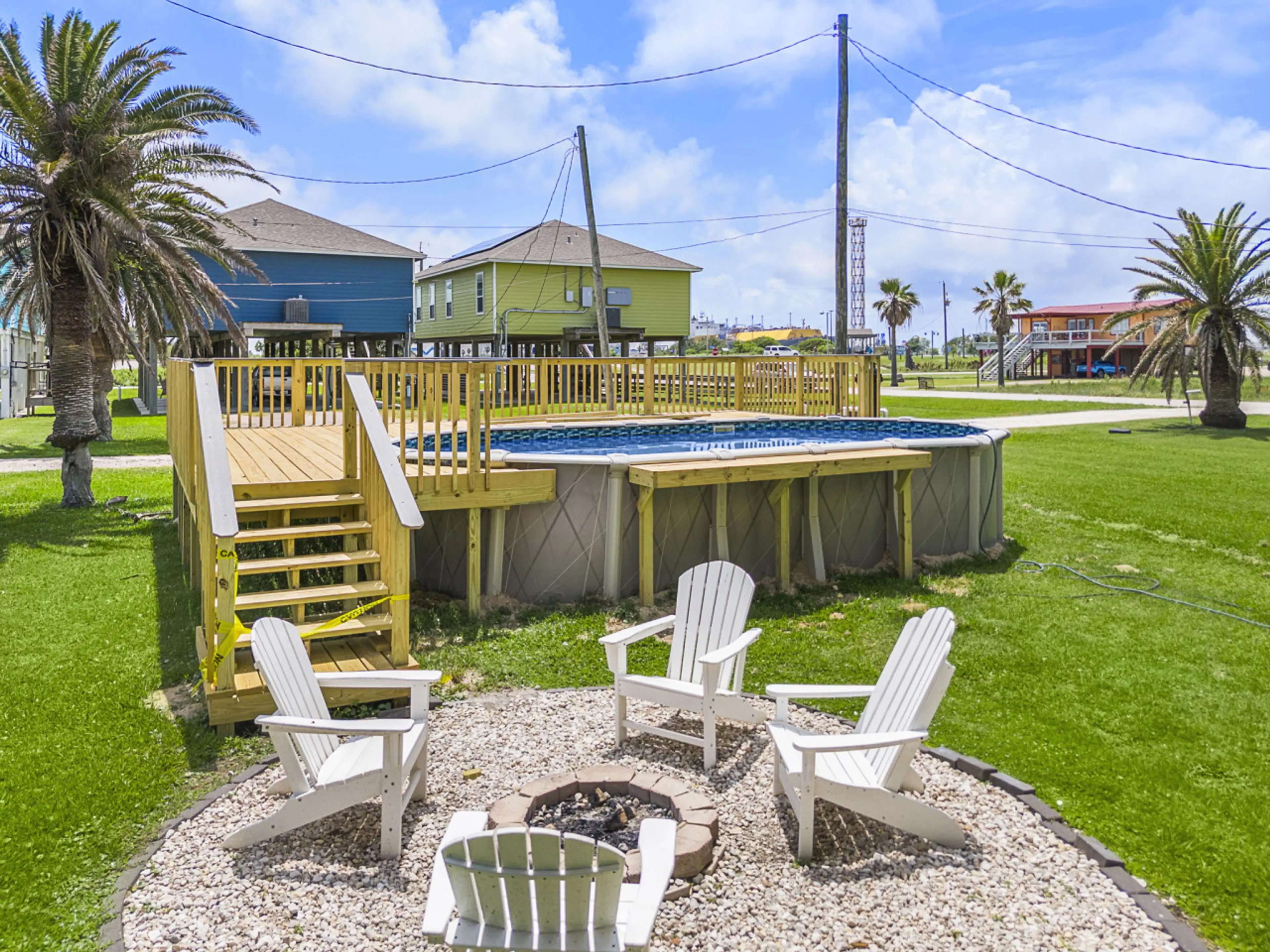 Relax by the pool and firepit!