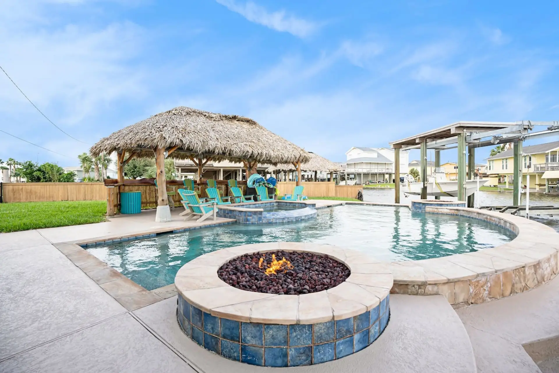 Enjoy s'mores & laughter by the crackling fire pit