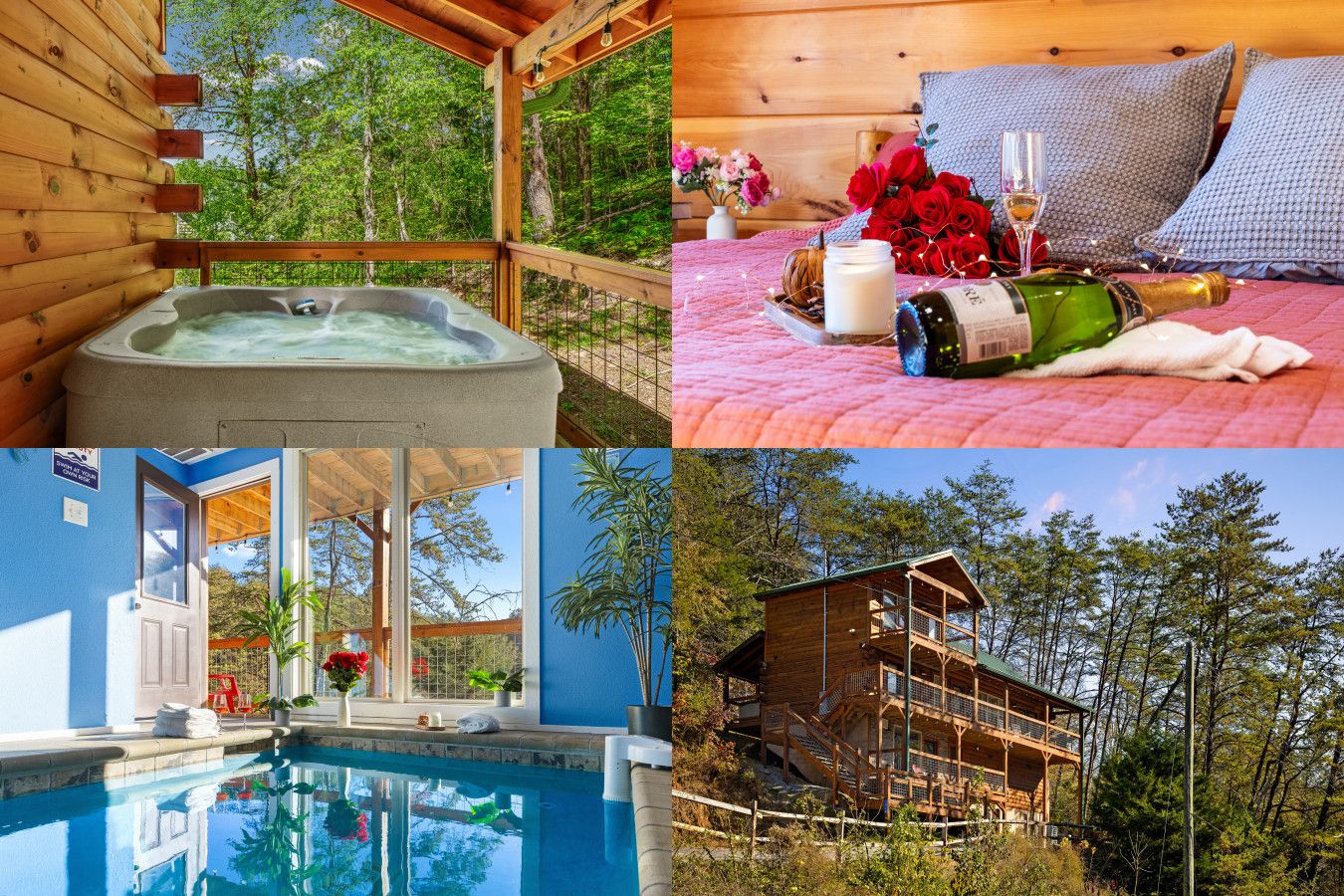 Heavenly Bliss by Ghosal Luxury Lodging. The perfect cabin getaway surrounded by natural beauty and peace.