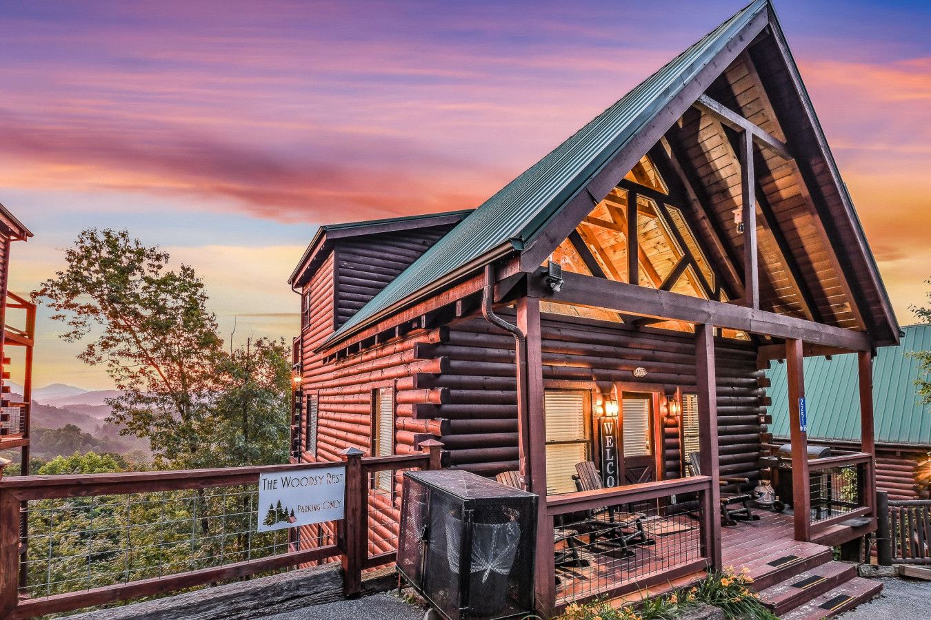 In this cabin, the Smoky Mountains steal the show—framed by breathtaking views and timeless lodge design.