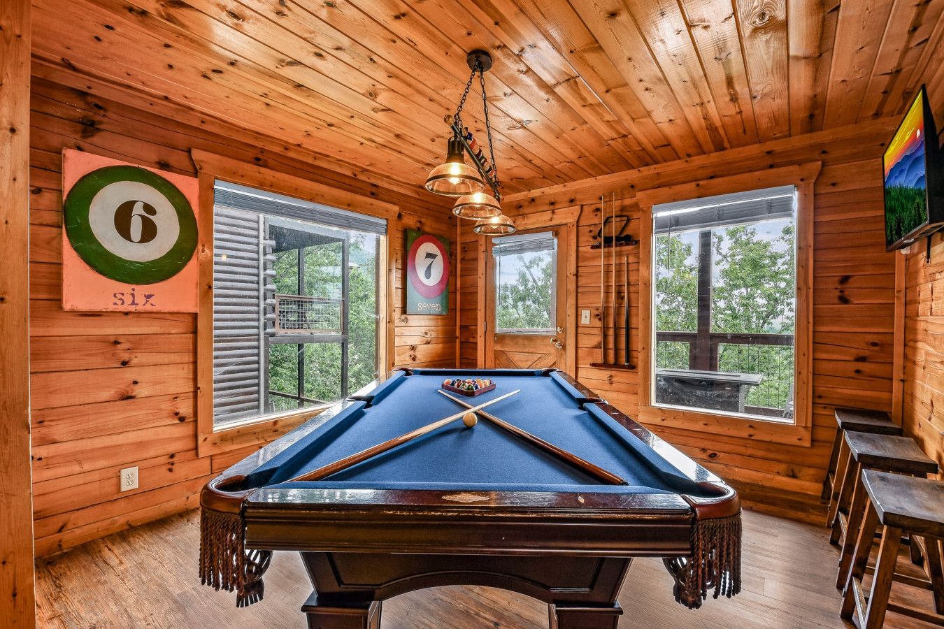 Play pool with views and good company.