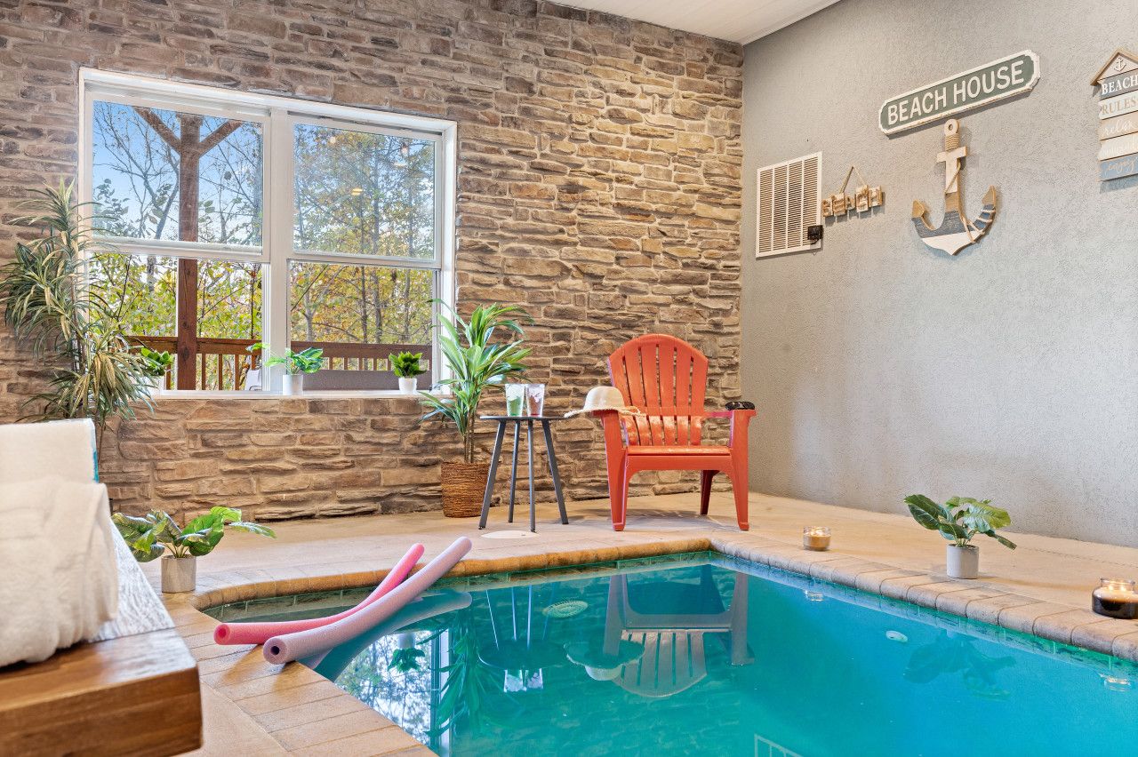 Dive into luxury in this spacious heated indoor pool, offering stunning mountain views as you relax and swim, no matter the weather.