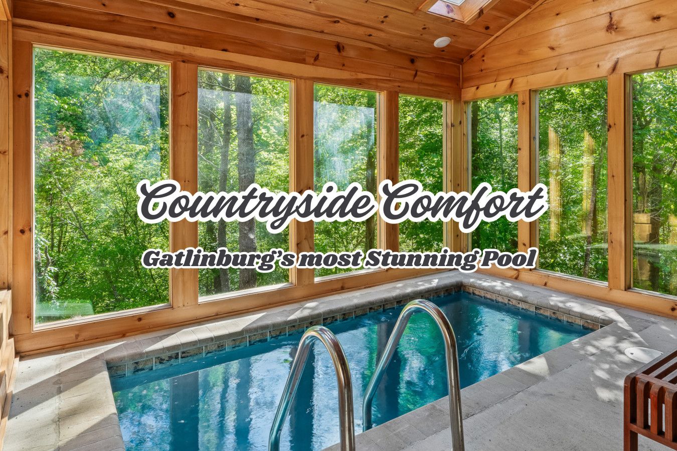 Discover Countryside Confort from Ghosal Luxury Lodging. Explore this cabin and enjoy the Smokies' finest pool and most luxurious amnities, perfect for a getaway.