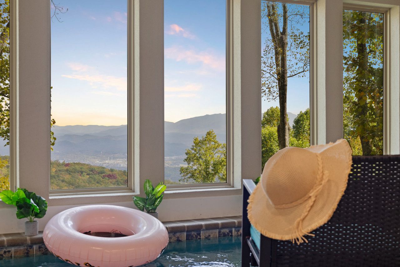 Day or night, this indoor pool with mountain views is the ultimate spot to relax, play, and soak in the beauty of the Smoky Mountains.