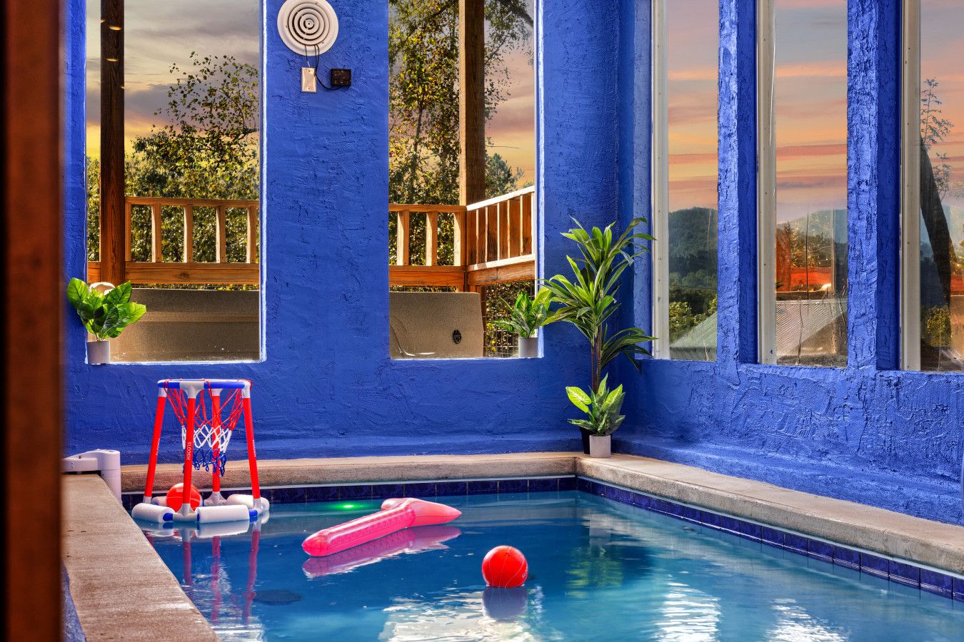Make waves in your own secluded indoor pool.