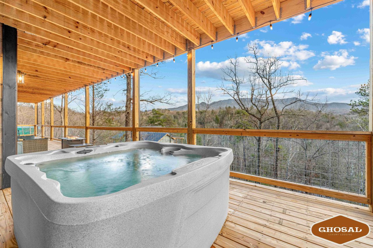 Soak, unwind, and enjoy the views right from the hot tub.