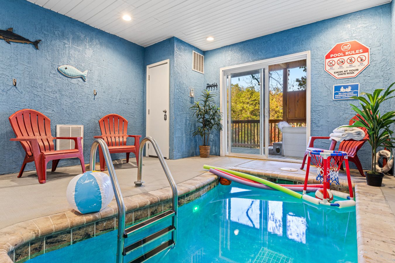 A pool day, rain or shine, all to yourself.