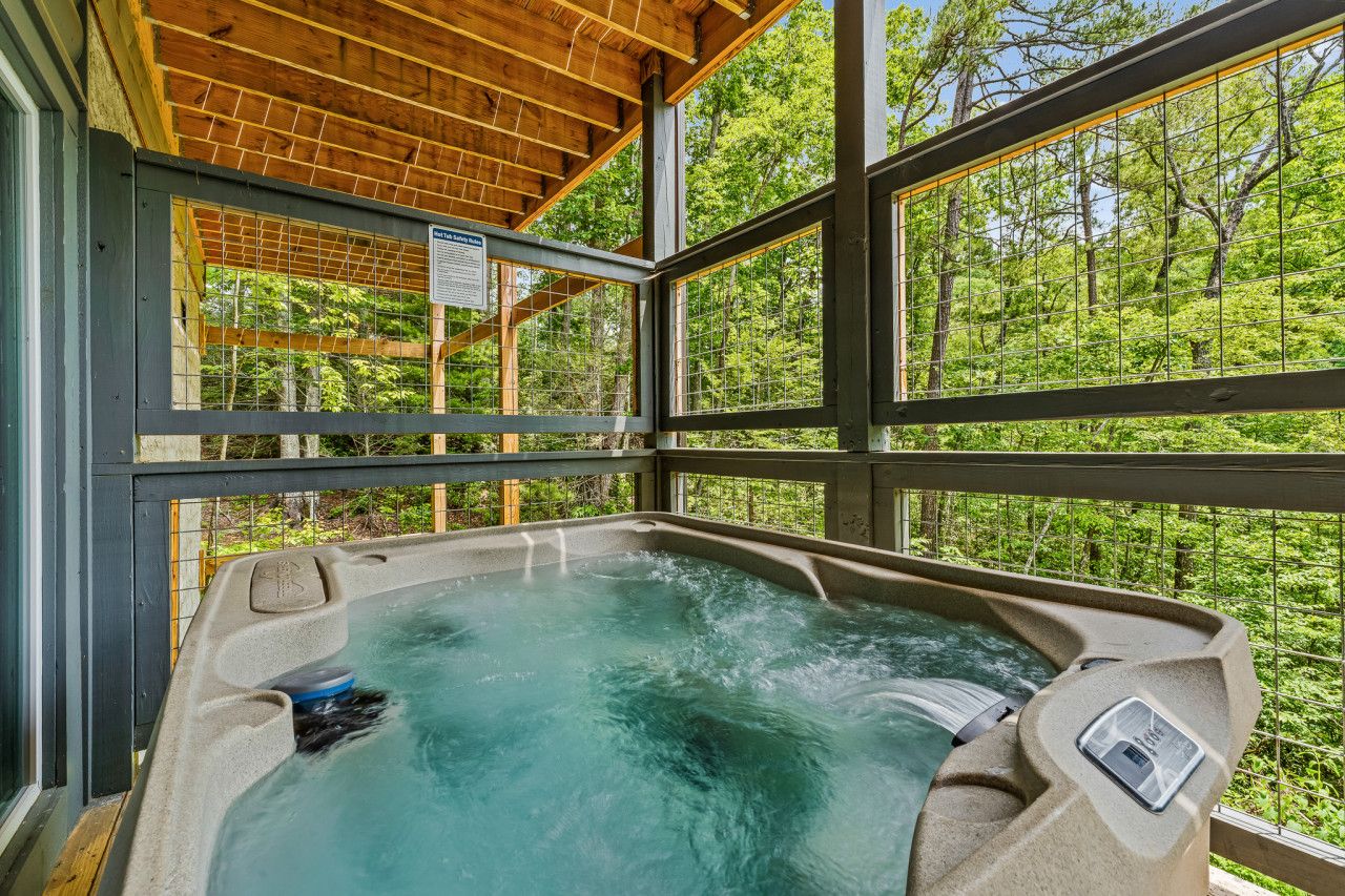 Unwind with a quiet view of the woods.