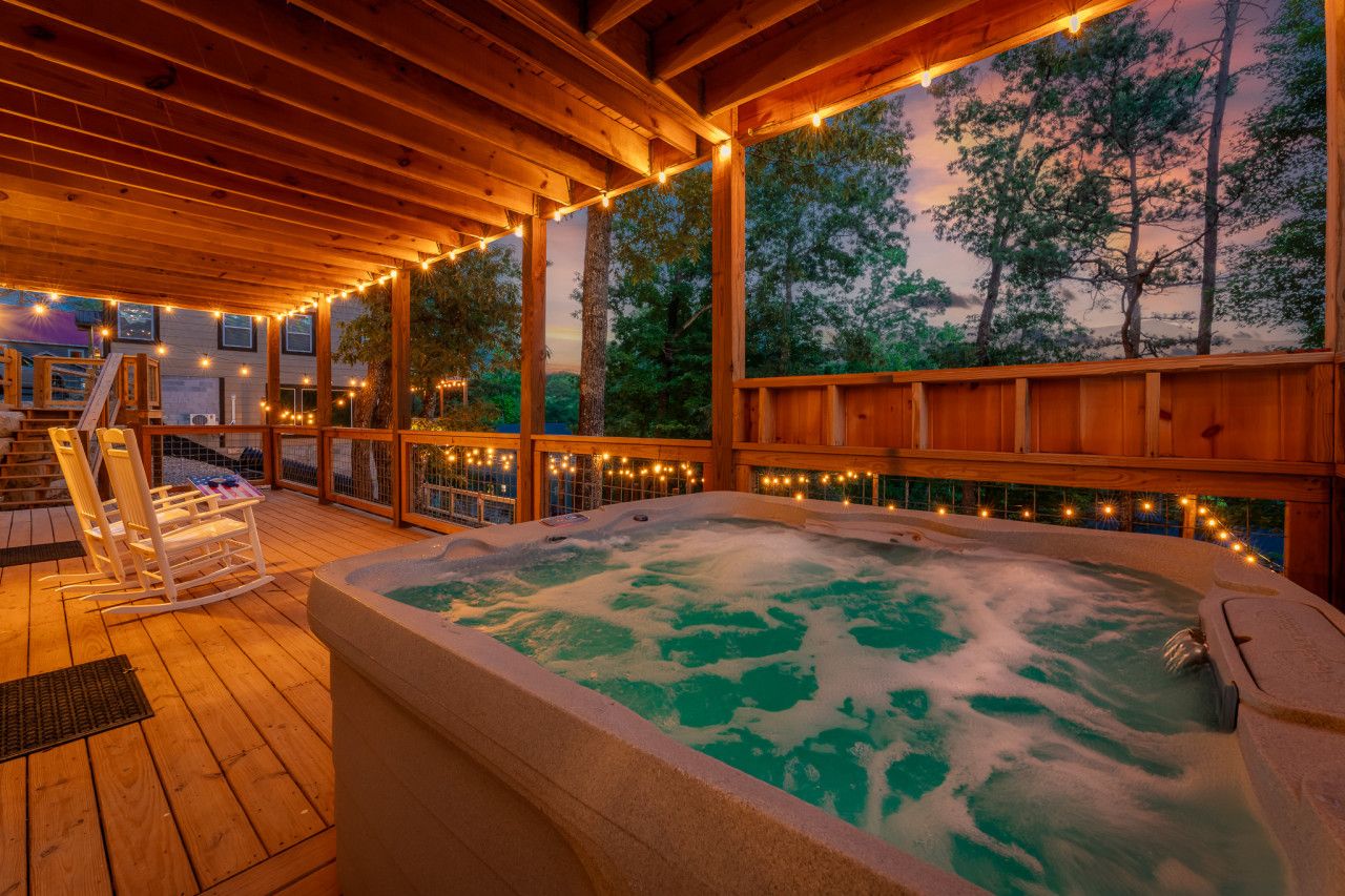 Imagine spending your evenings in the hot tub watching the sun set over the mountains.