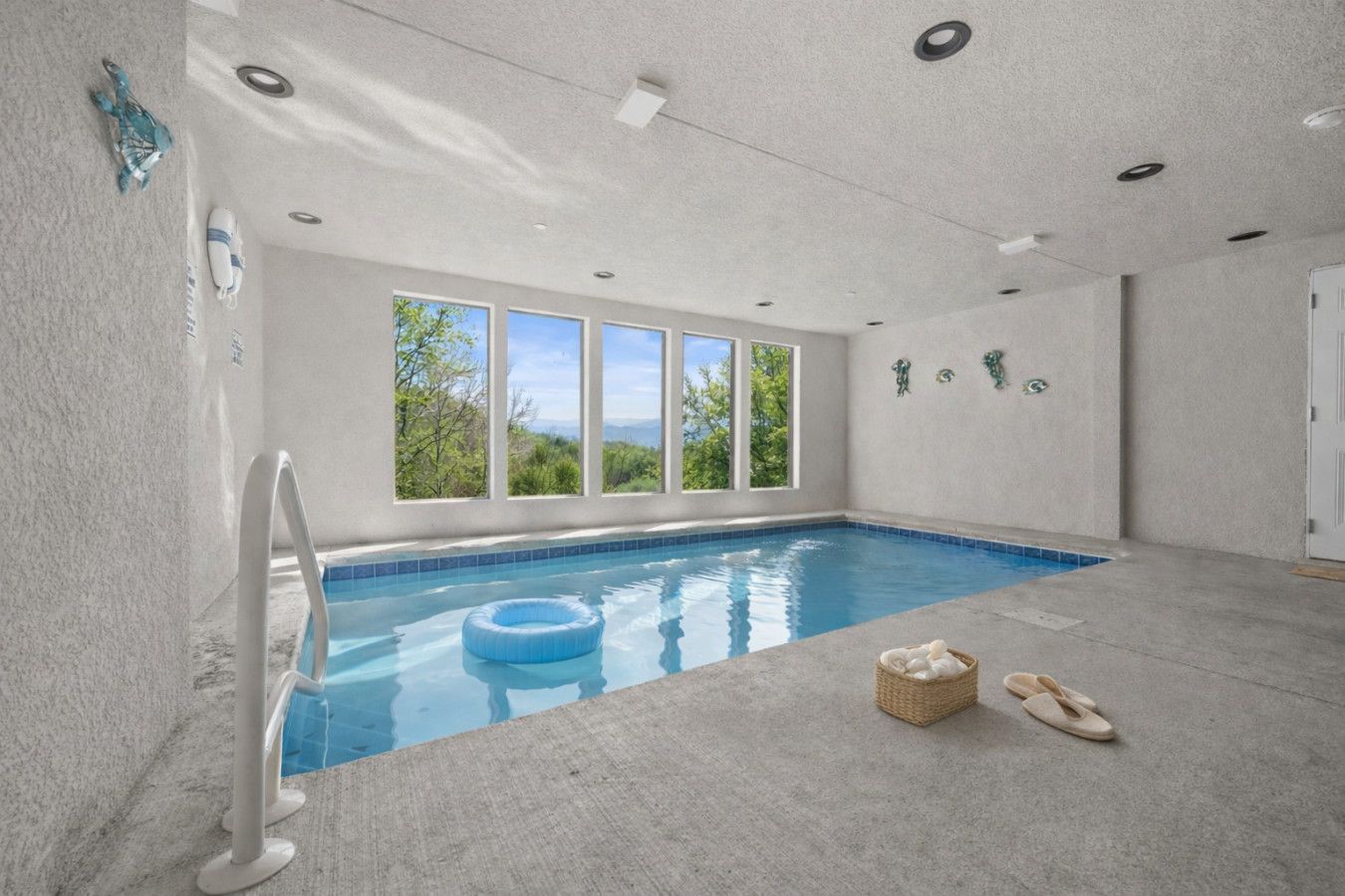 Private indoor heated pool designed for year-round relaxation.