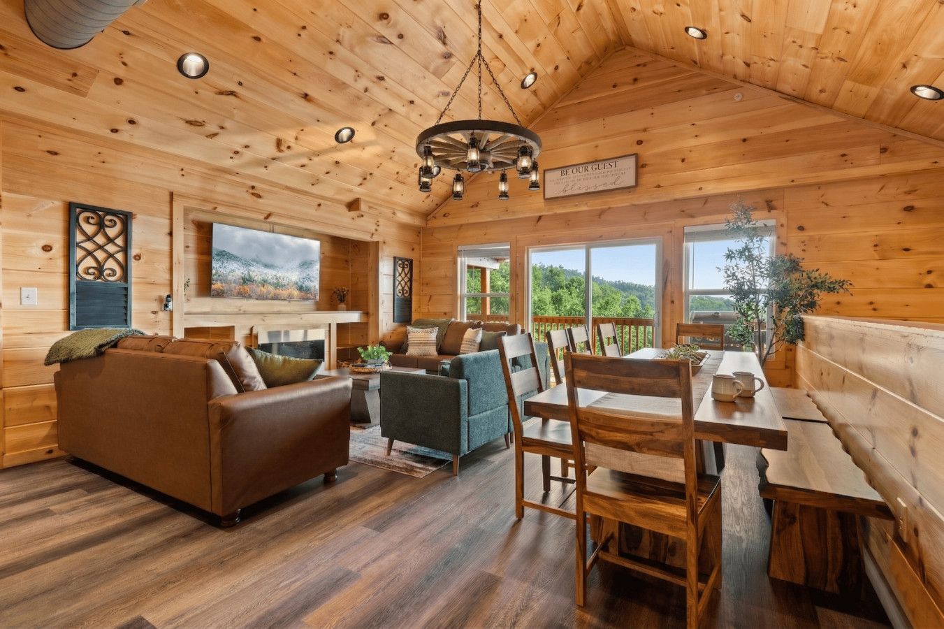 Open-concept living designed for gathering — connect, dine, and take in the mountain views all at once.