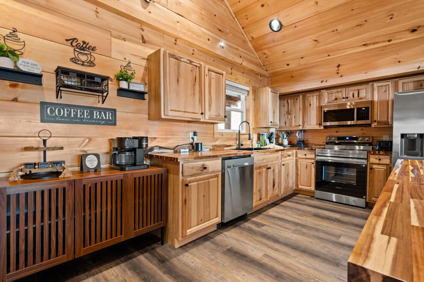 Start your mornings slow — coffee, mountain air, and everything you need right at your fingertips.