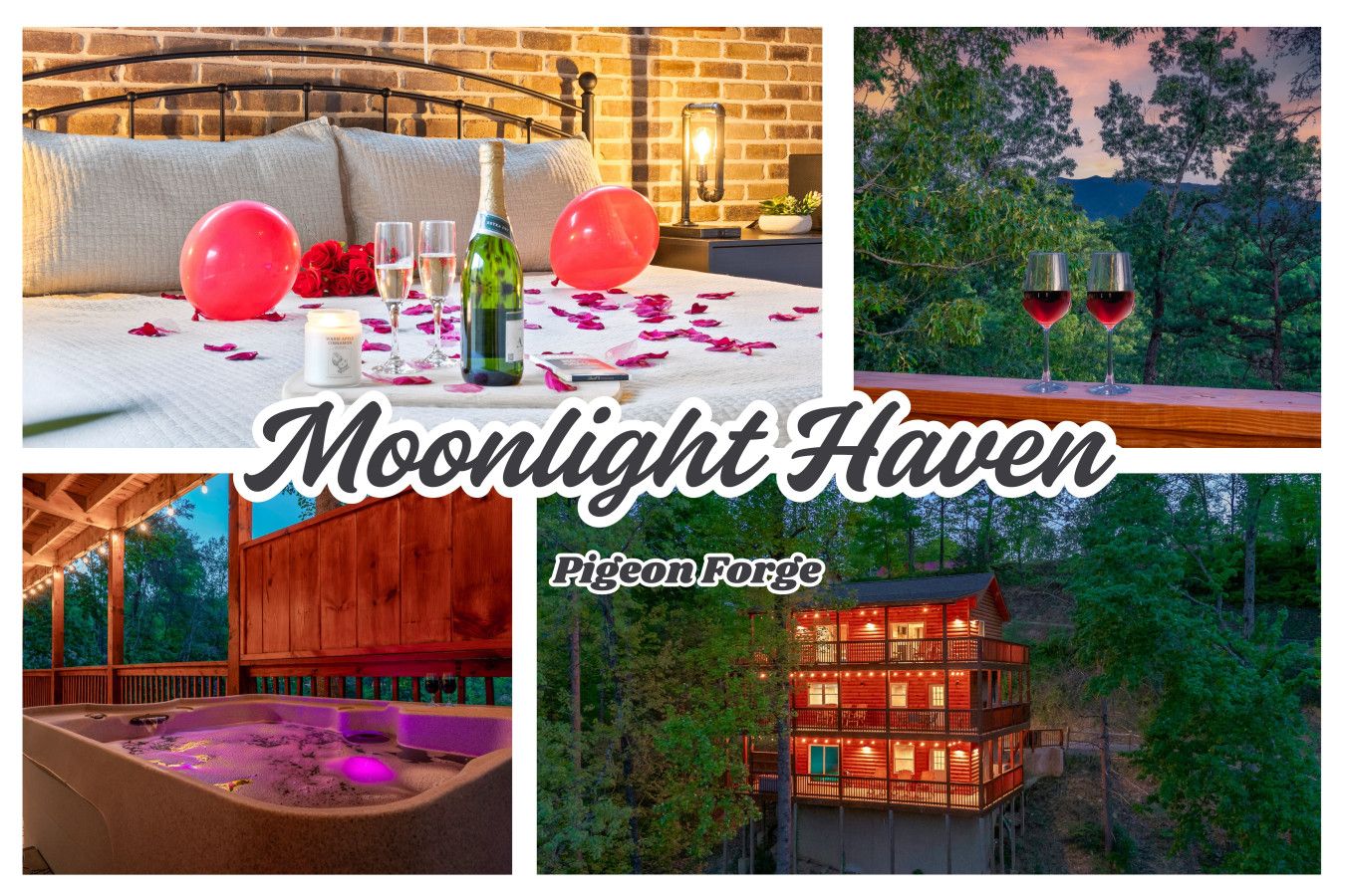 Discover Moonlight Haven by Ghosal Luxury Lodging—an intimate Smoky Mountain retreat with private comforts and enchanting forest views!