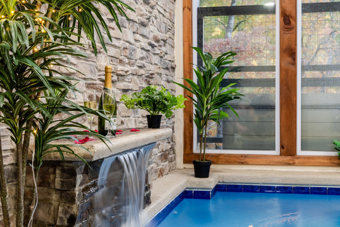 A private oasis—champagne, warm waters, and the perfect setting for a romantic escape.