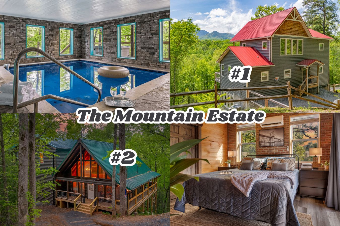 Welcome to The Mountain Estate by Ghosal Luxury Lodging — Two Cabins. One Elevated Experience.