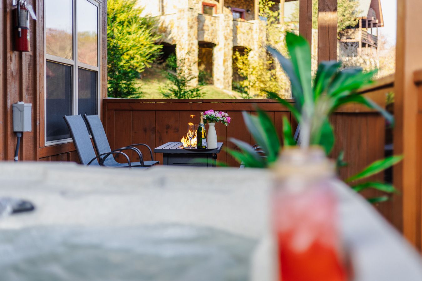 Enjoy peace, quiet, and a soak with a view.