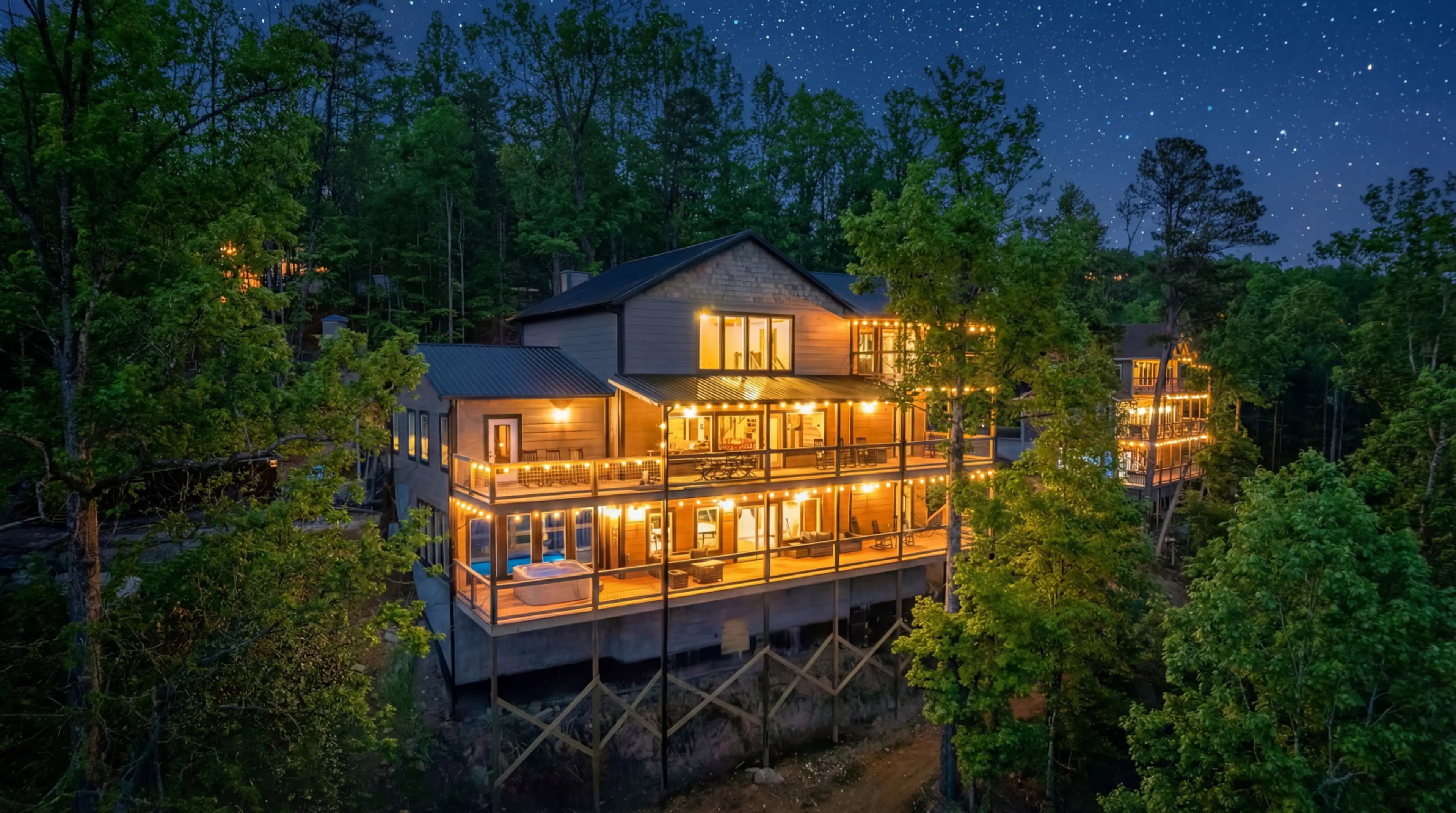 Welcome to The Private Gatlinburg Resort by Ghosal Luxury Lodging, a luxury 5-cabin mountain estate.