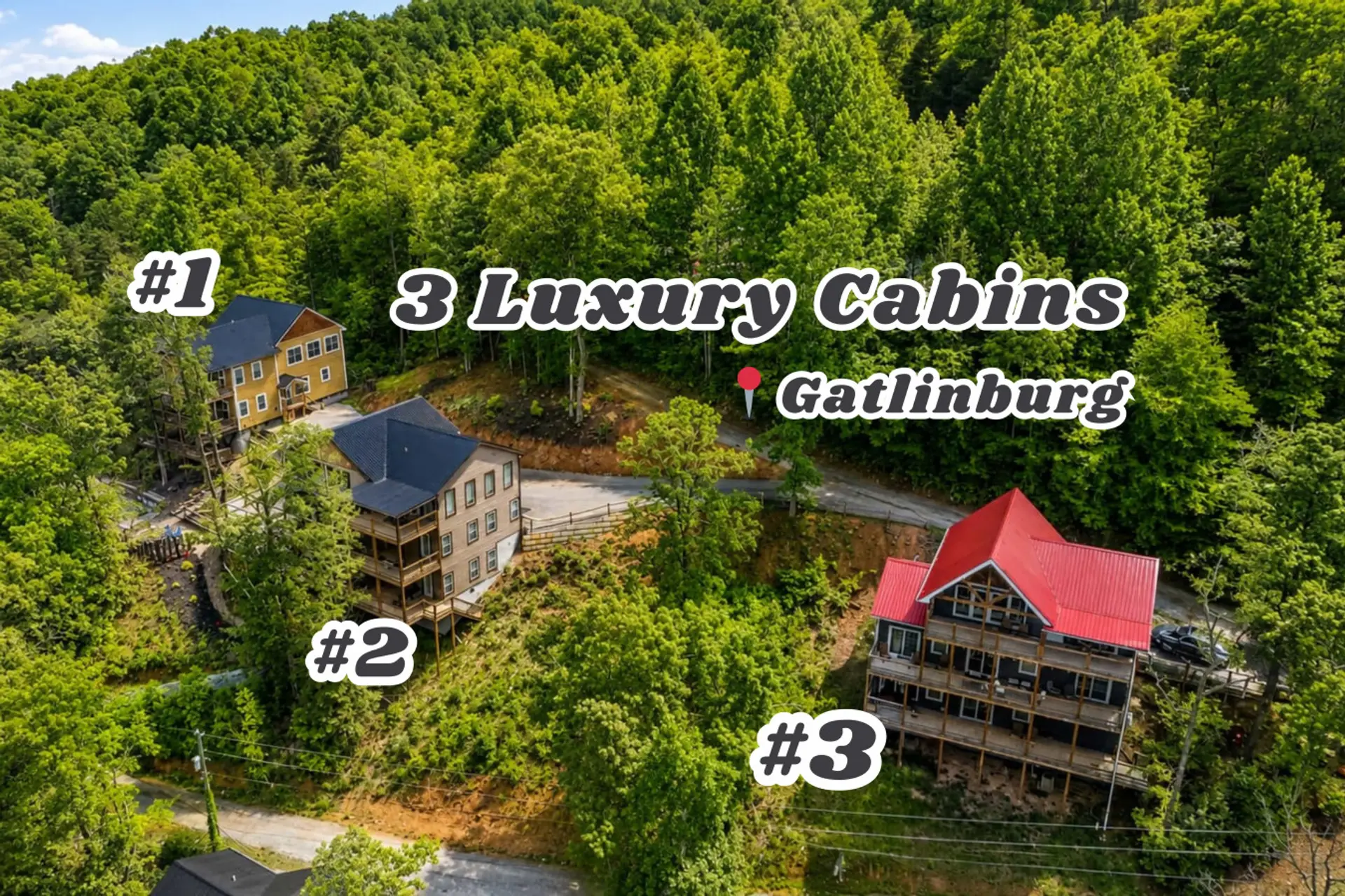 Welcome to The Summit Collection by Ghosal Luxury Lodging — a private 3-cabin mountain retreat just 5 minutes from Gatlinburg.