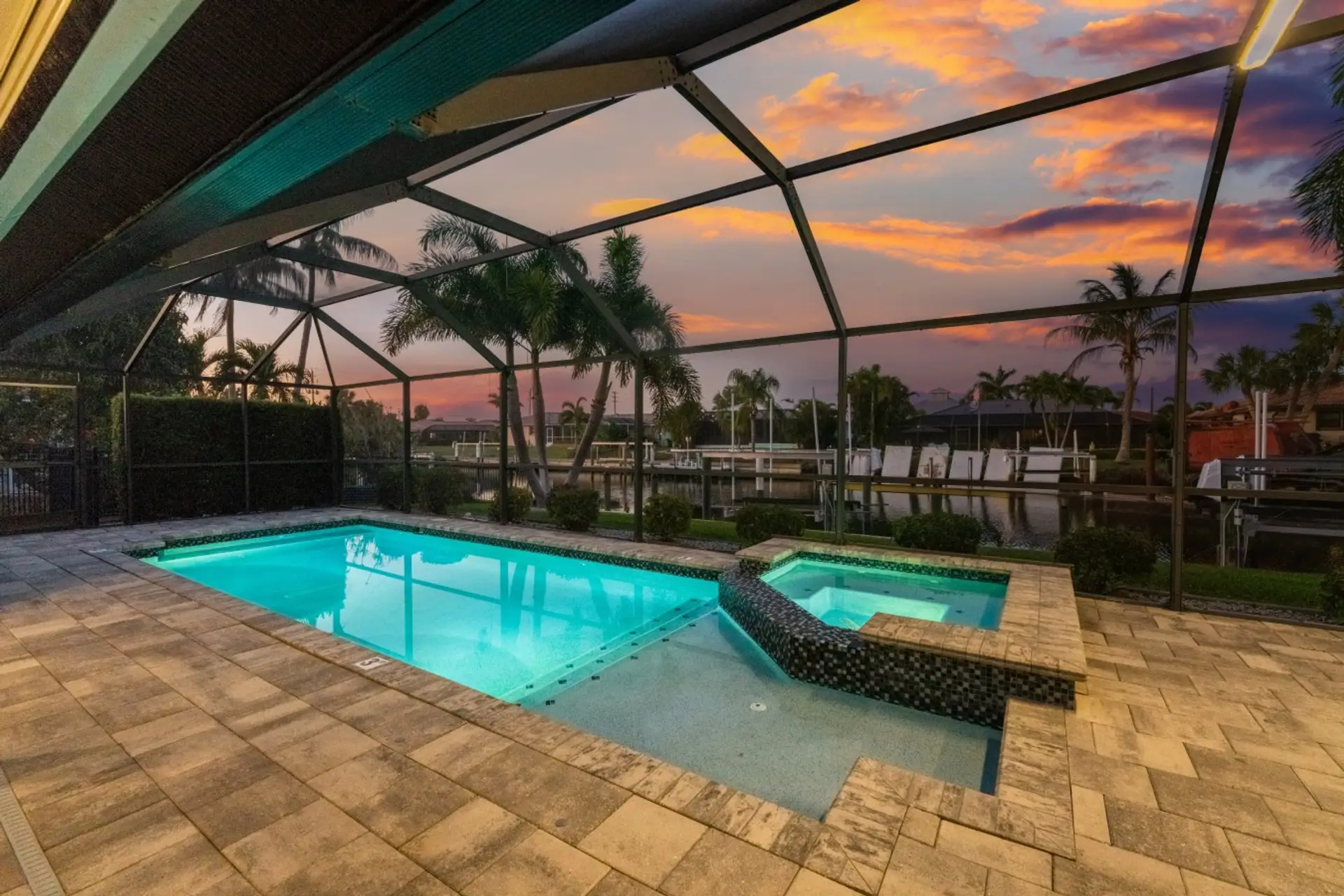 Relaxing by the pool