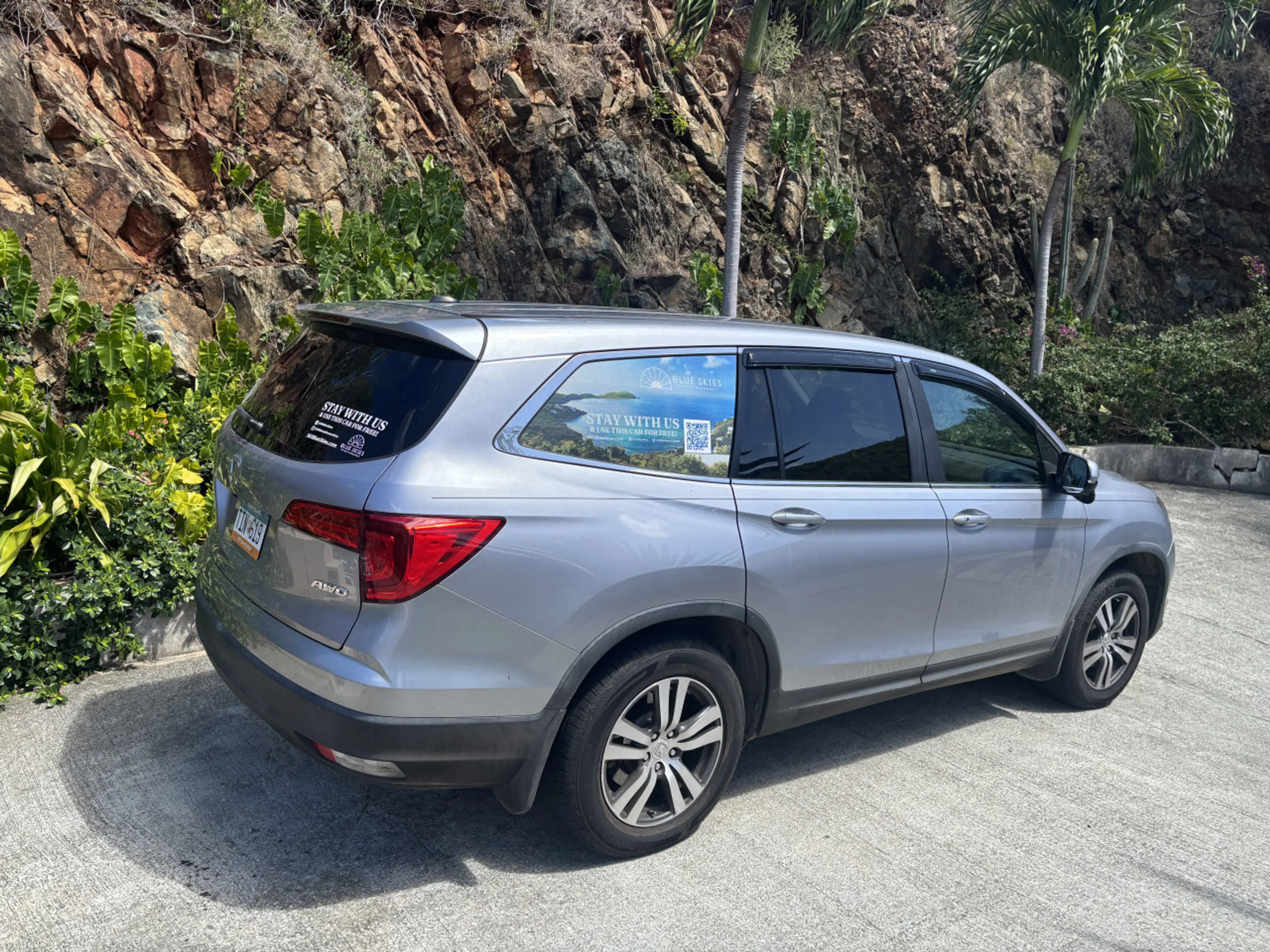 Our AWD 2018 Honda Pilot is now in the driveway and available for our guests to use free of charge.