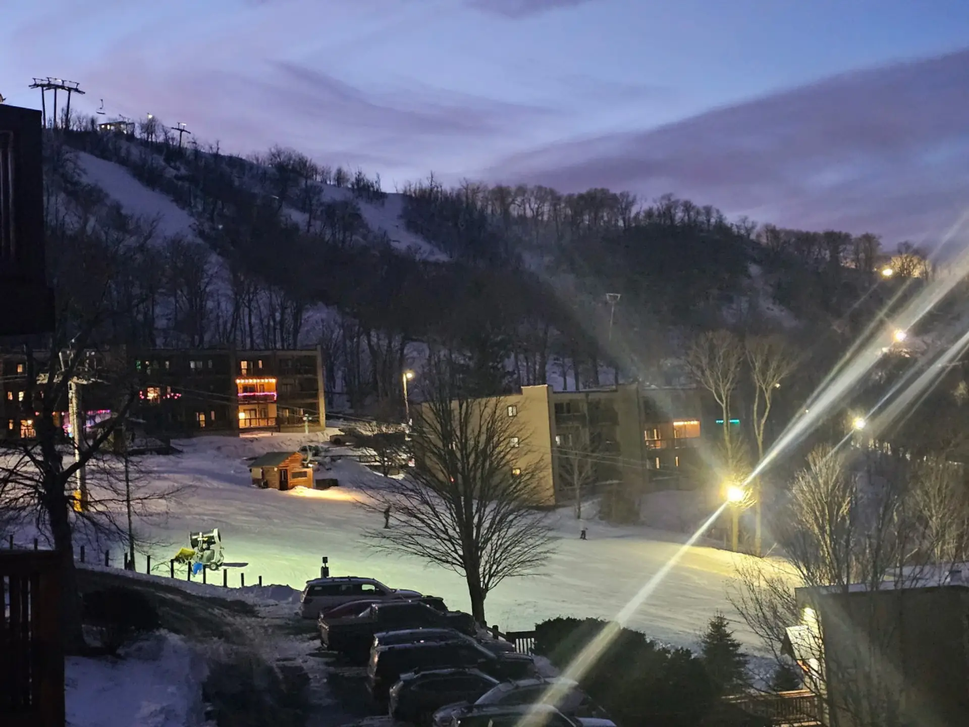 View from our place. We are walking distance to the lift!