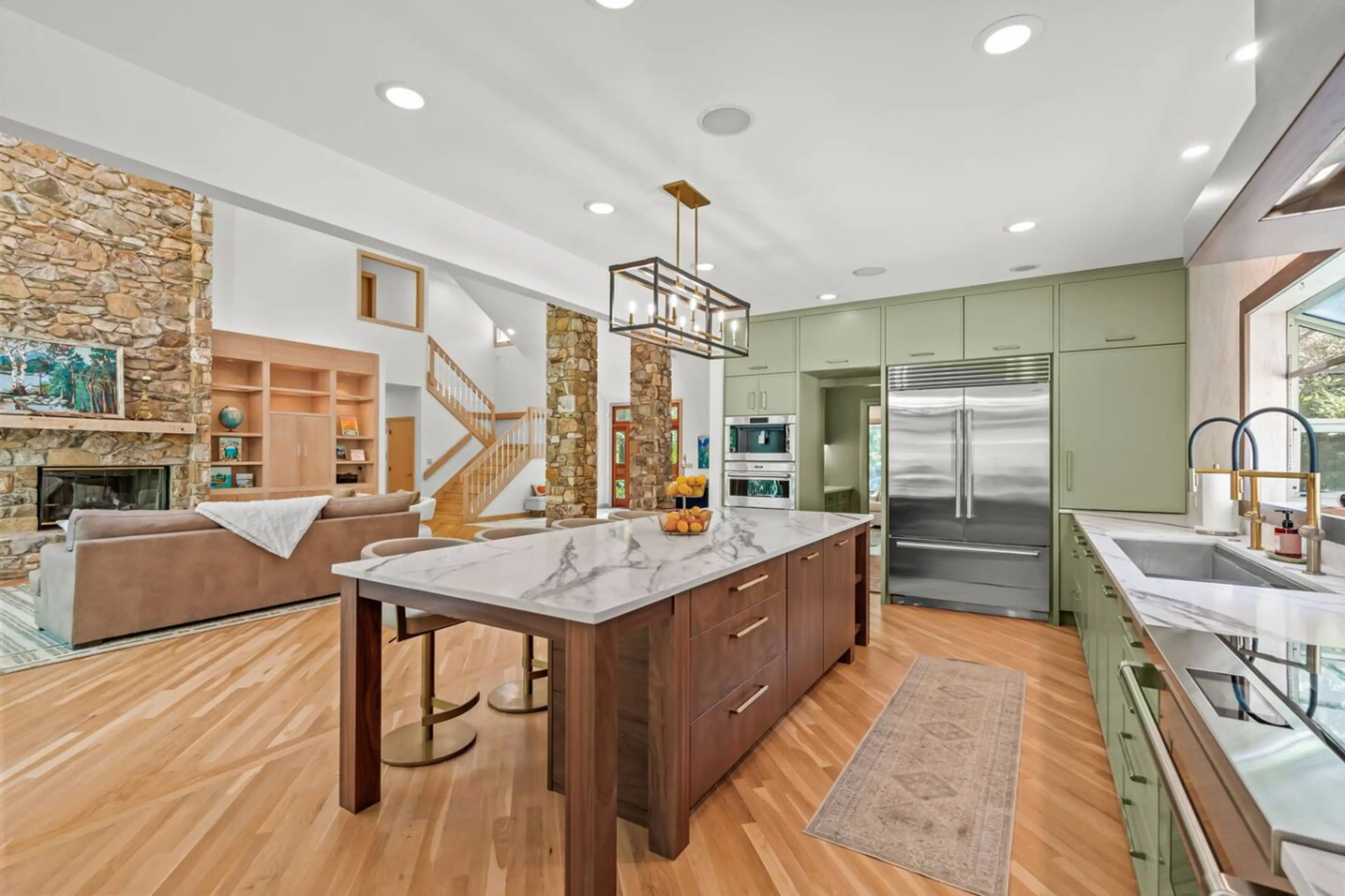 Spacious and updated kitchen with all new appliances and plenty of seating.