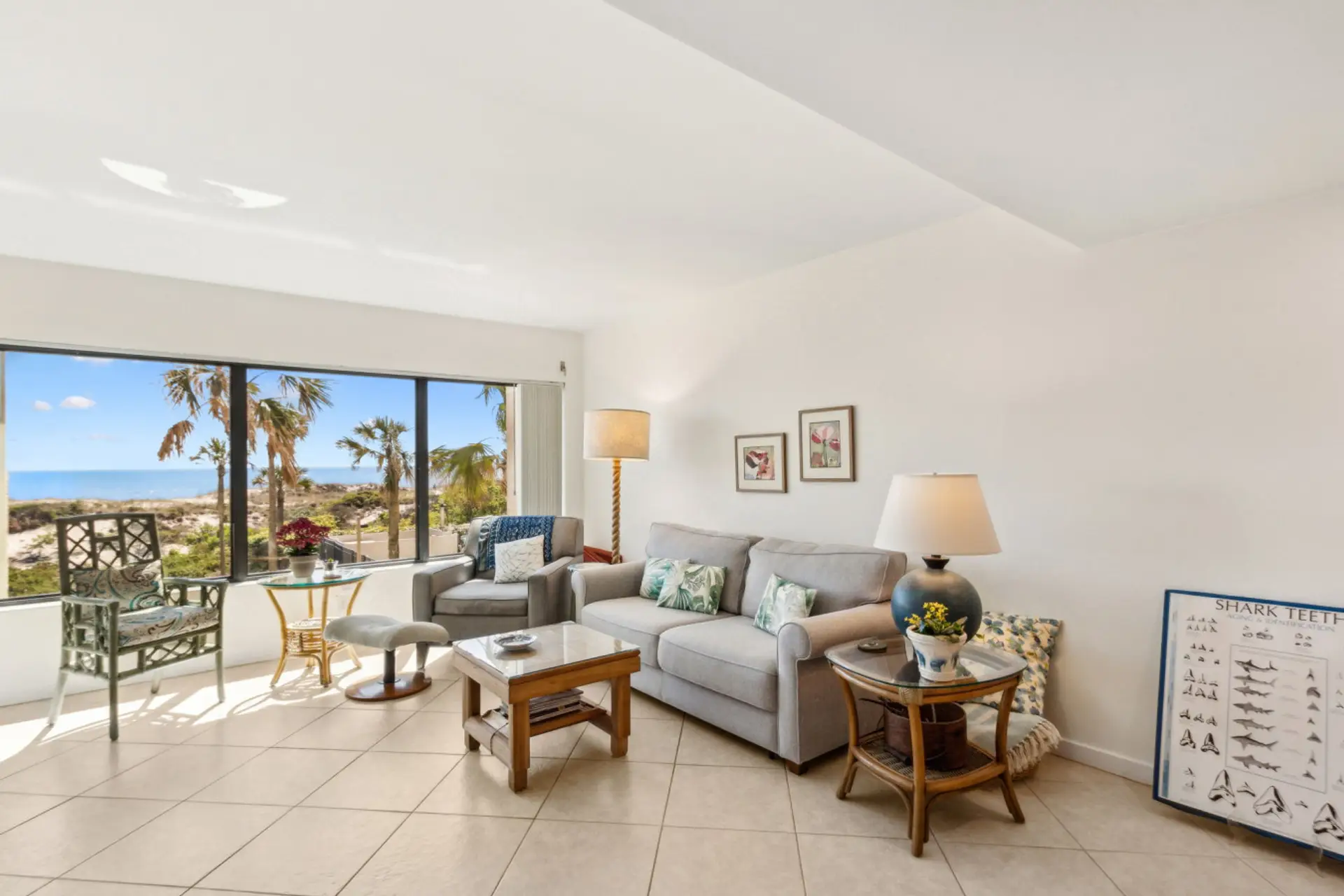 Living room with ocean view