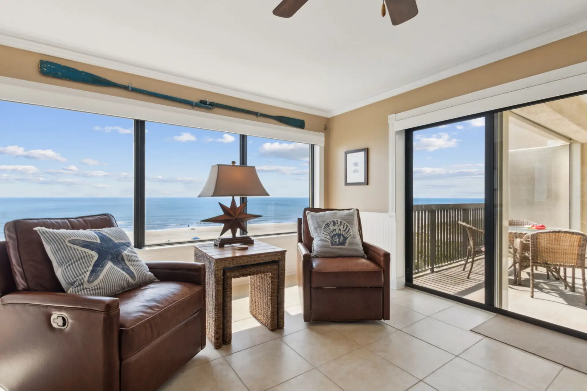 Ocean view living with lots of natural light